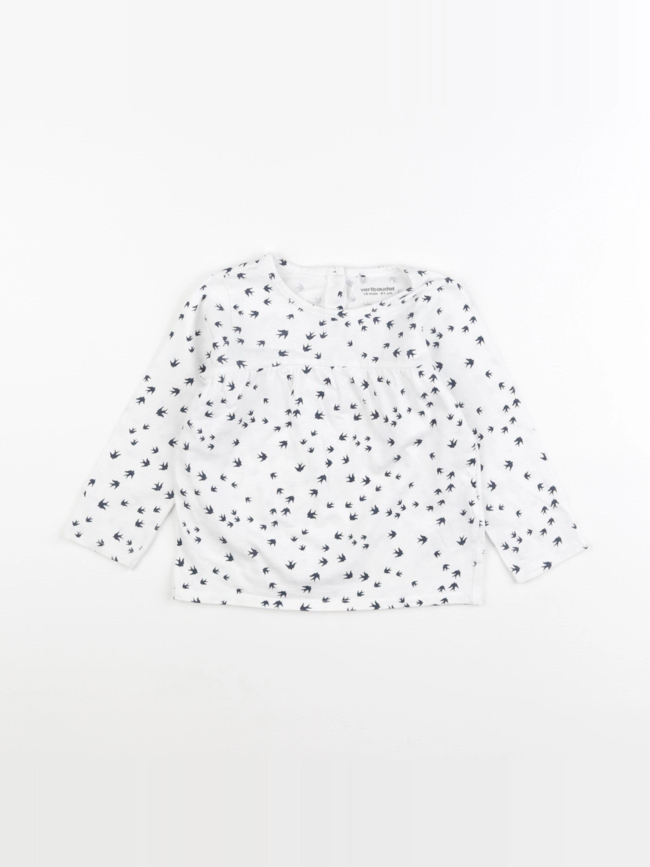 Vertbaudet - tee-shirt blanc - 18 mois