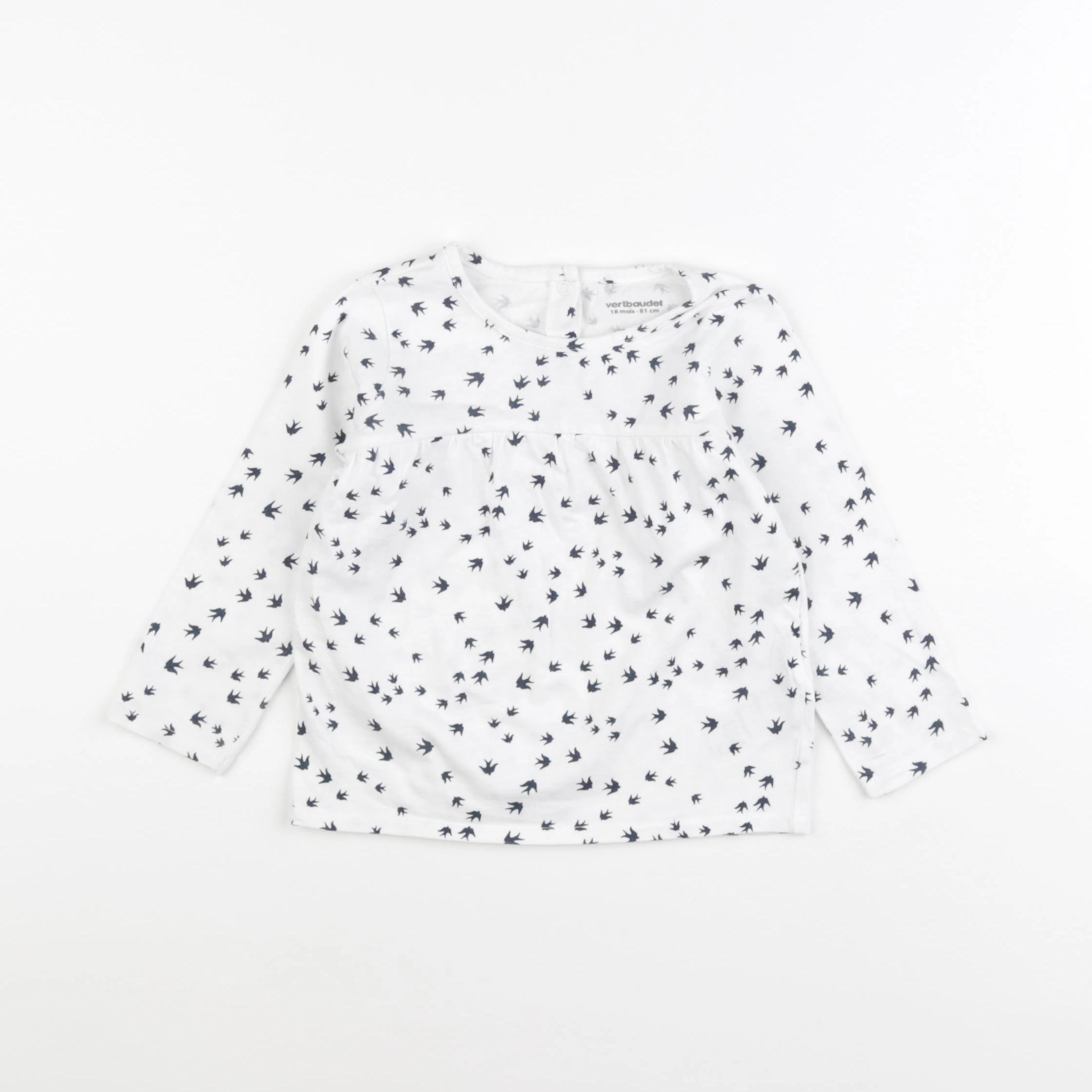 Vertbaudet - tee-shirt blanc - 18 mois