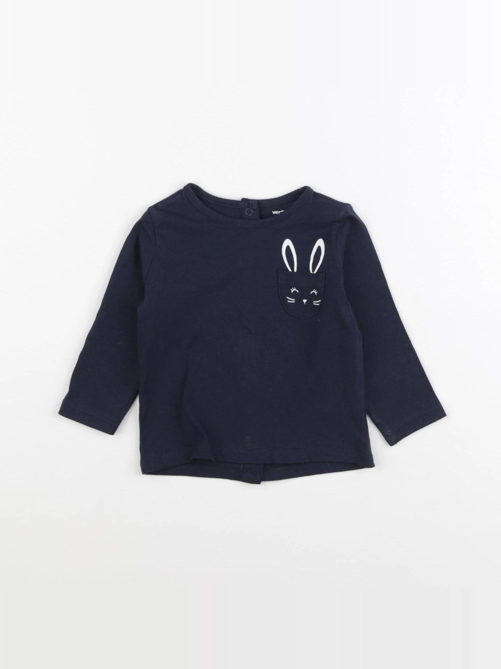 Vertbaudet - tee-shirt bleu - 9 mois