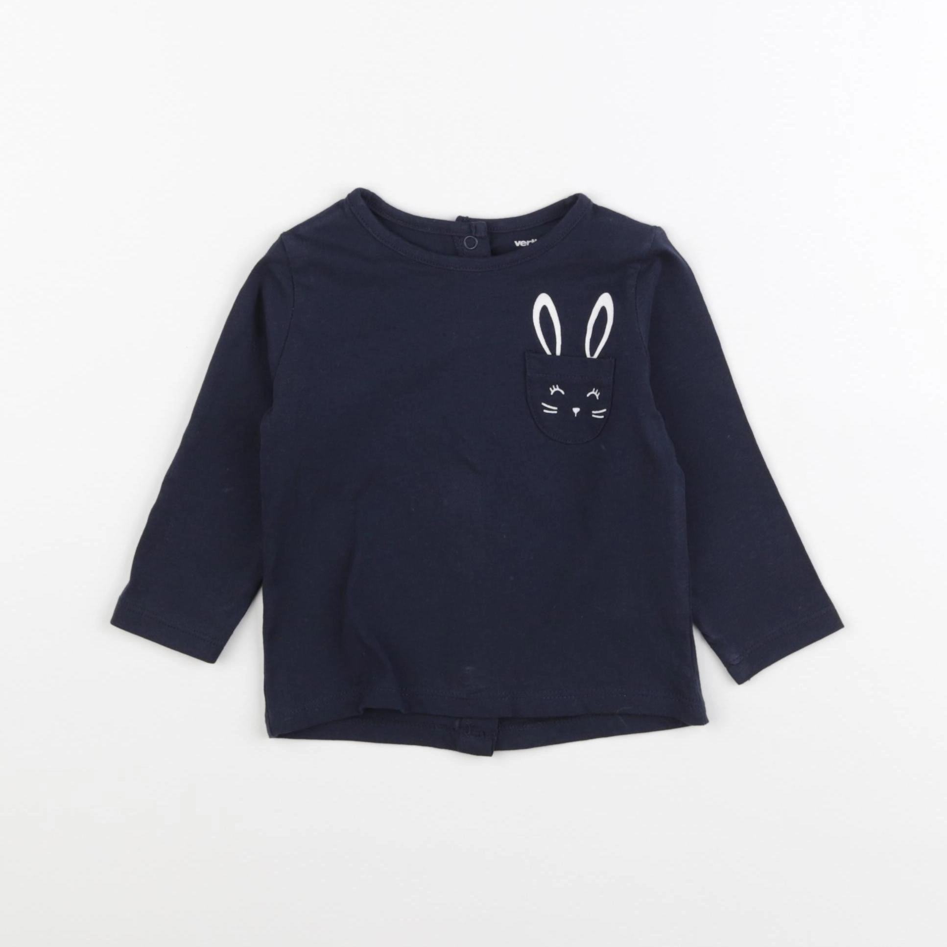 Vertbaudet - tee-shirt bleu - 9 mois