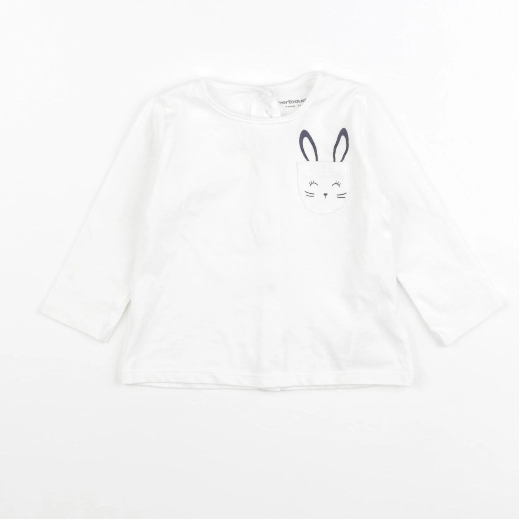 Vertbaudet - tee-shirt blanc - 9 mois