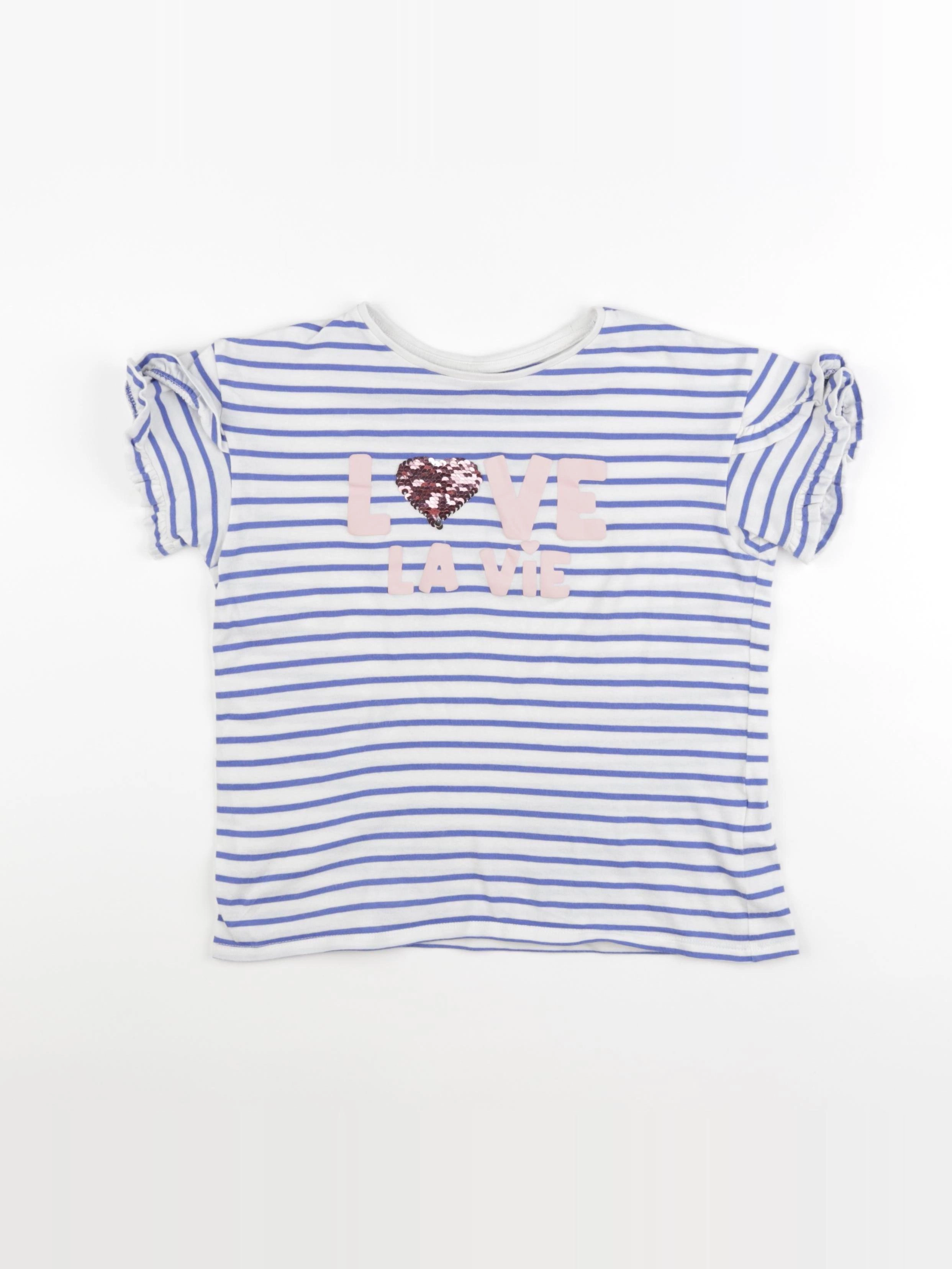 Vertbaudet - tee-shirt bleu - 10 ans