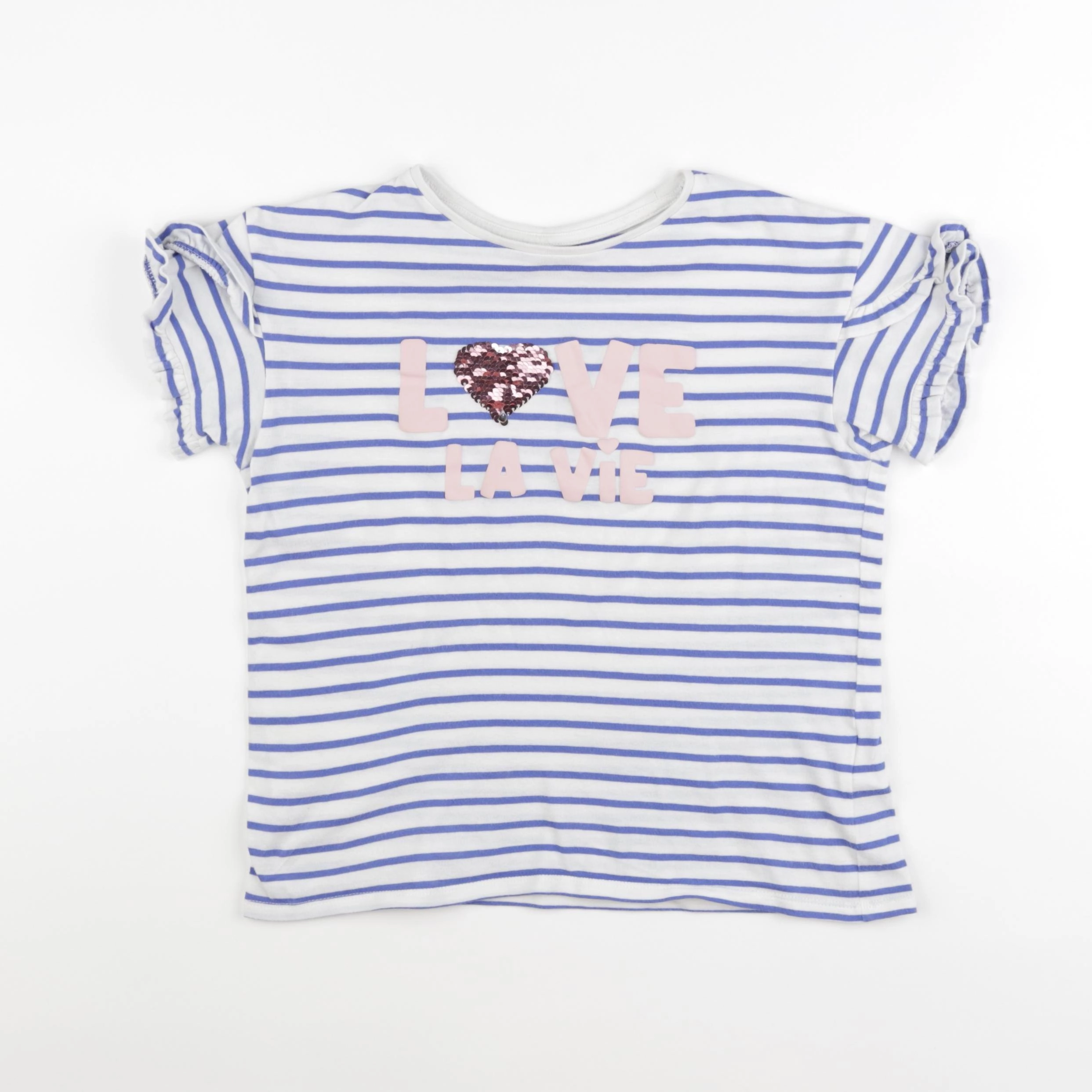 Vertbaudet - tee-shirt bleu - 10 ans
