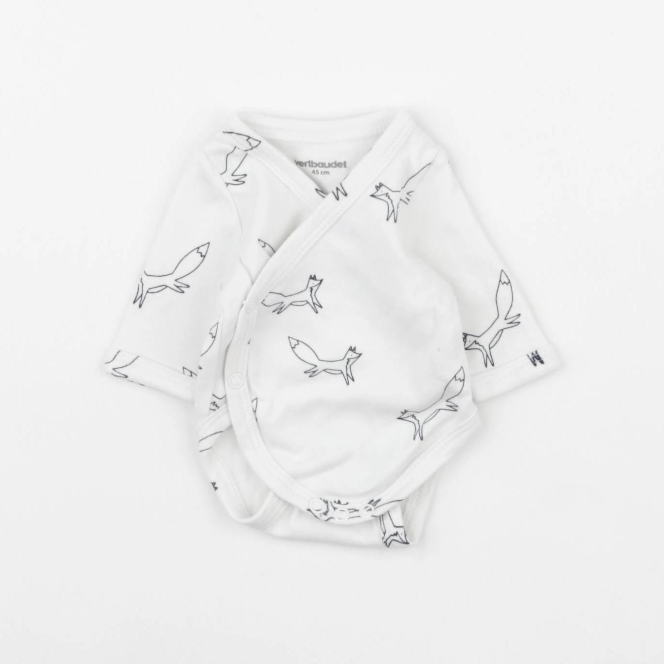 Vertbaudet - body blanc, bleu - Prématuré