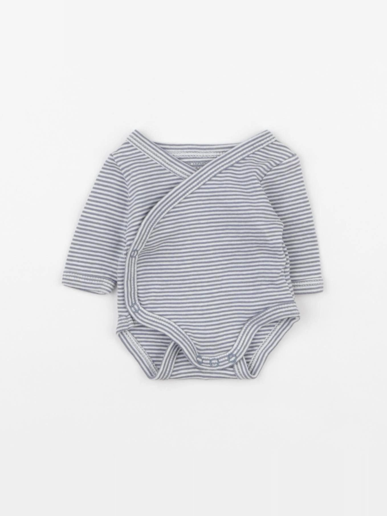 Vertbaudet - body blanc, bleu - Prématuré