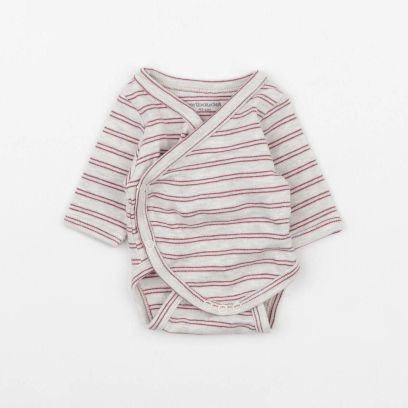 Vertbaudet - body gris, rouge - Prématuré