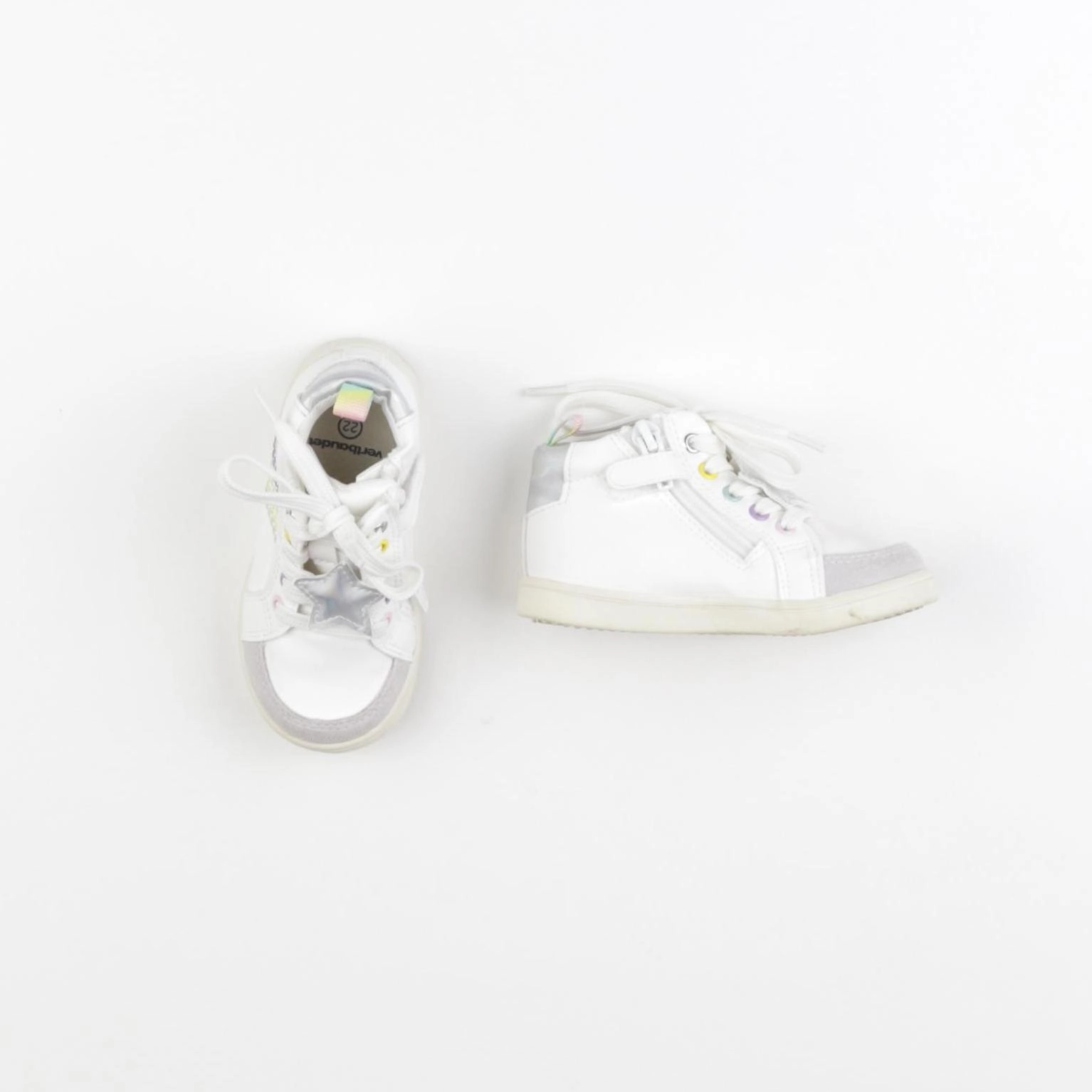 Vertbaudet - baskets blanc - pointure 22