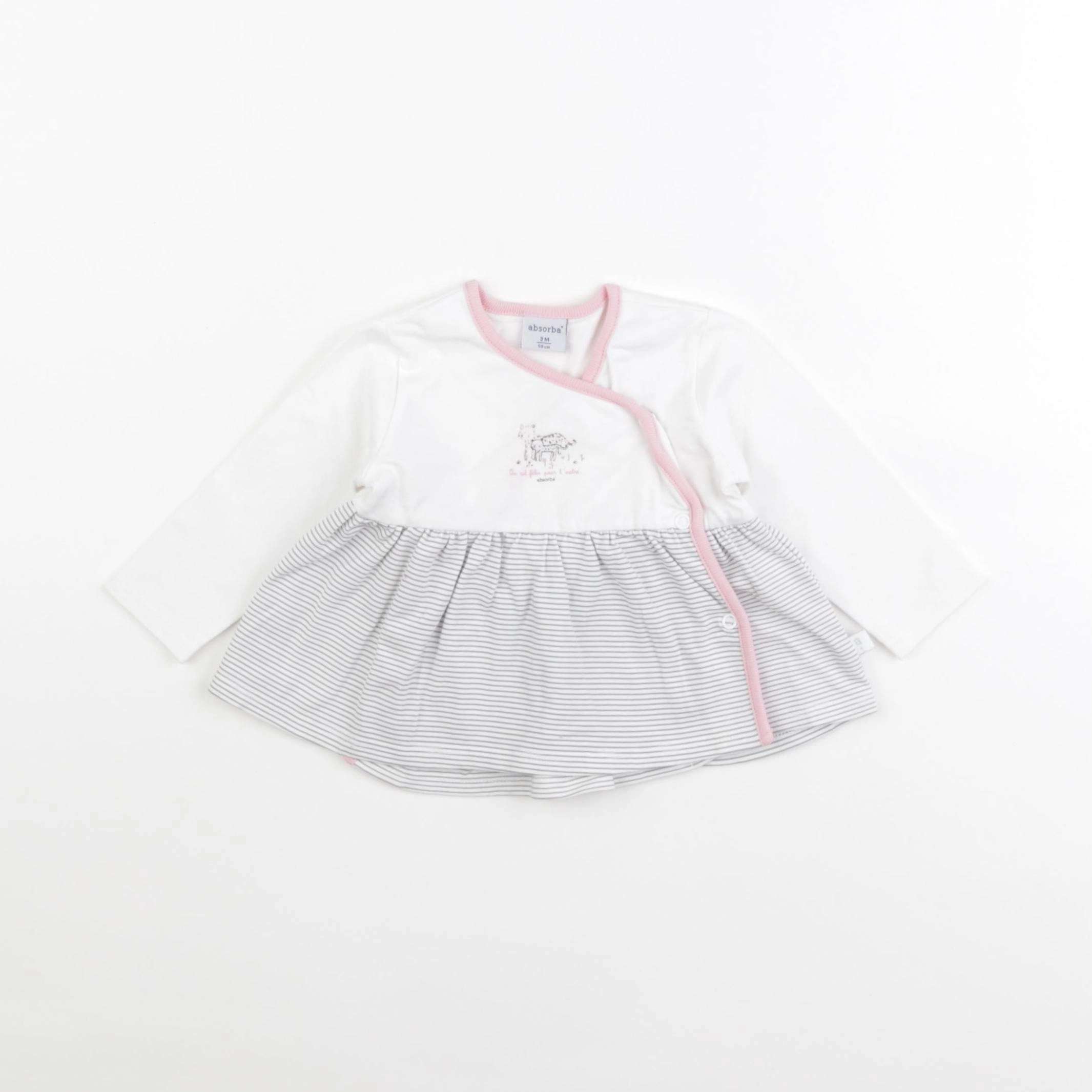 Absorba - tee-shirt blanc - 3 mois