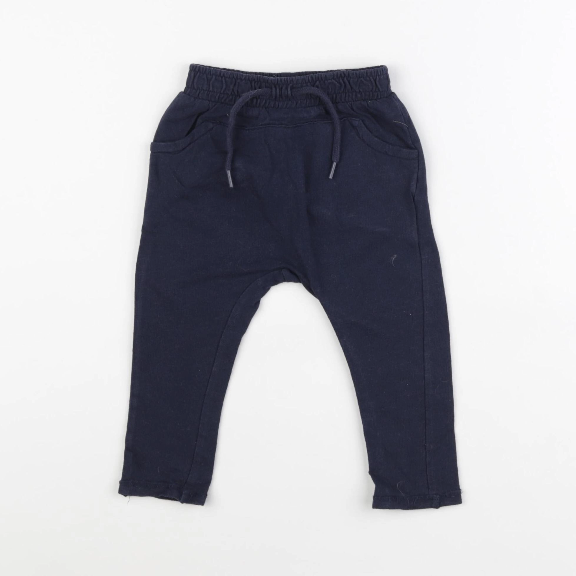 Vertbaudet - sarouel bleu - 9 mois