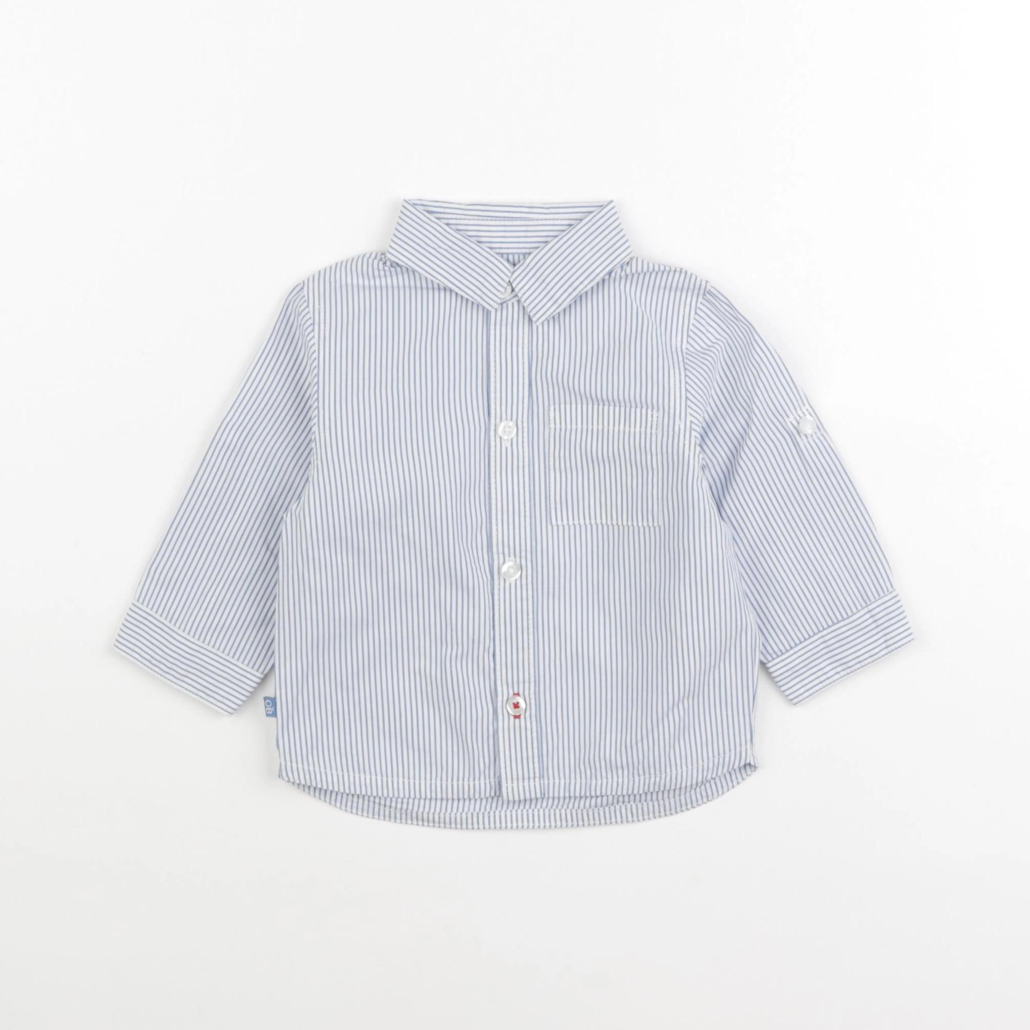 Obaïbi - chemise bleu - 6 mois