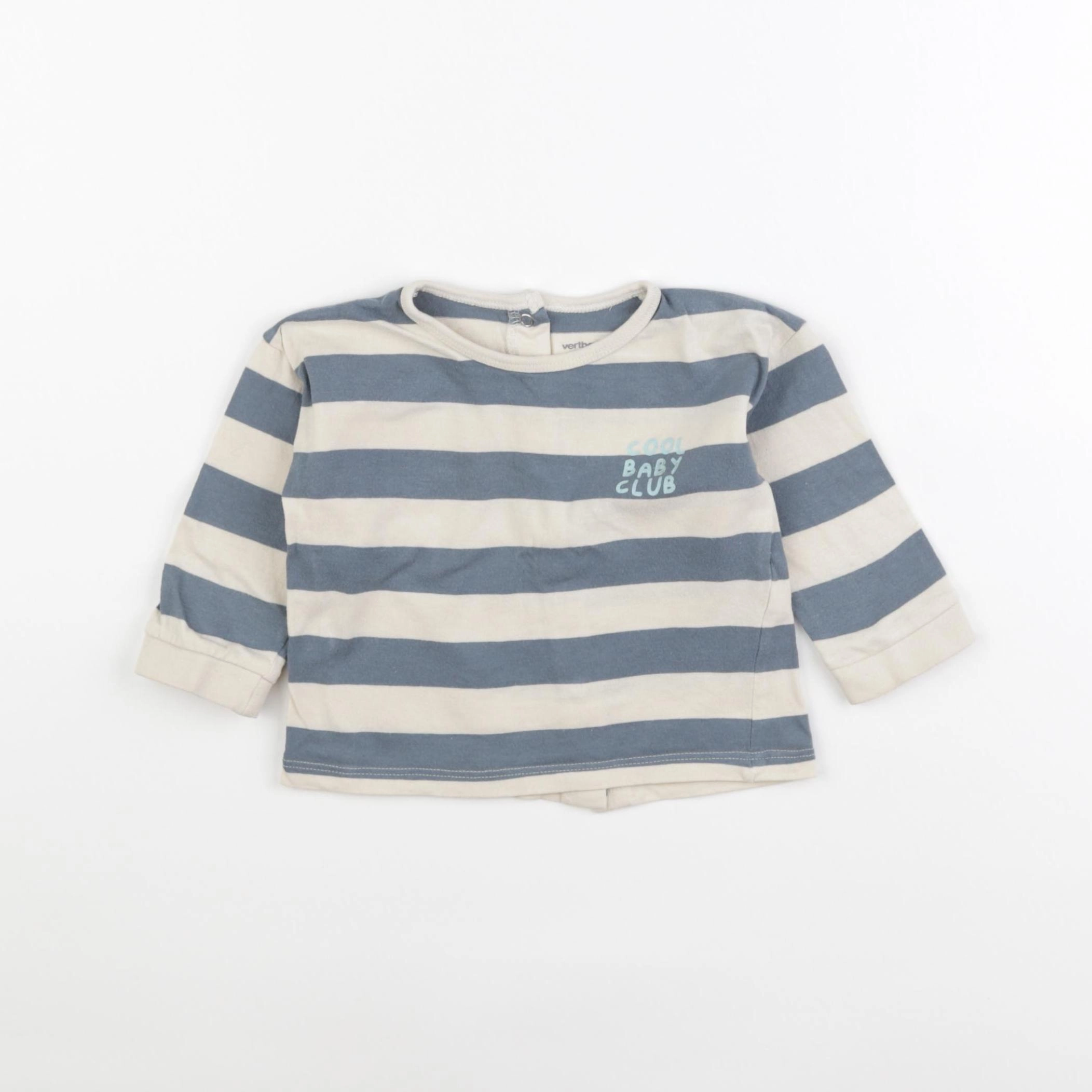 Vertbaudet - tee-shirt bleu - 9 mois