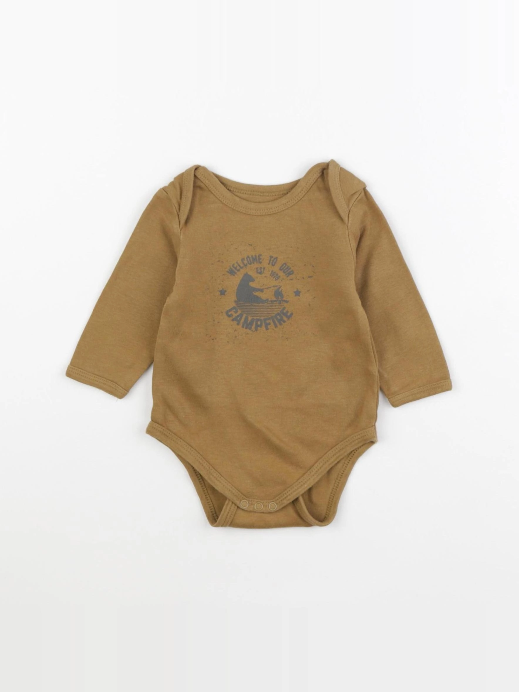 Vertbaudet - body marron - 6 mois
