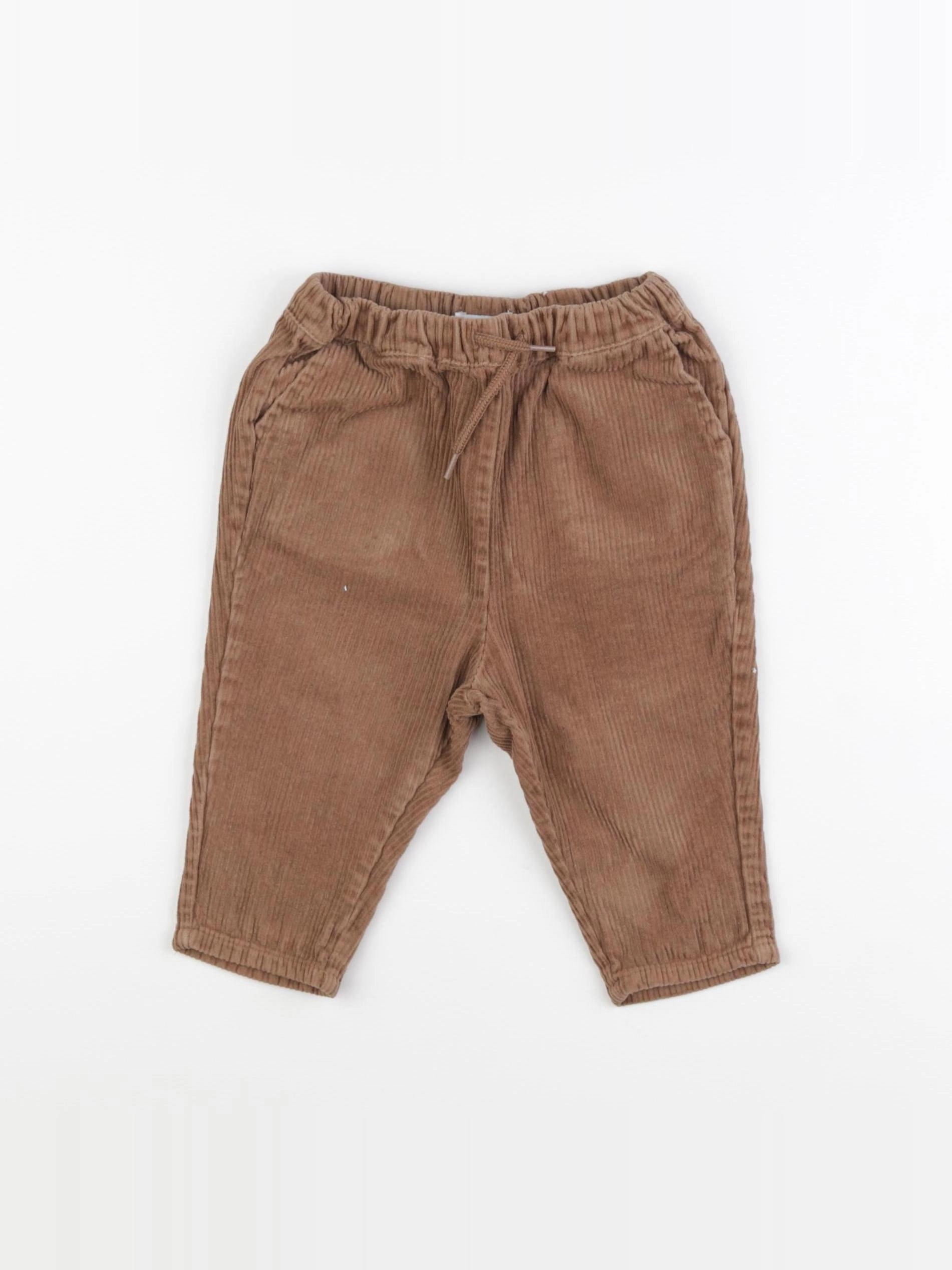 Vertbaudet - pantalon marron - 9 mois