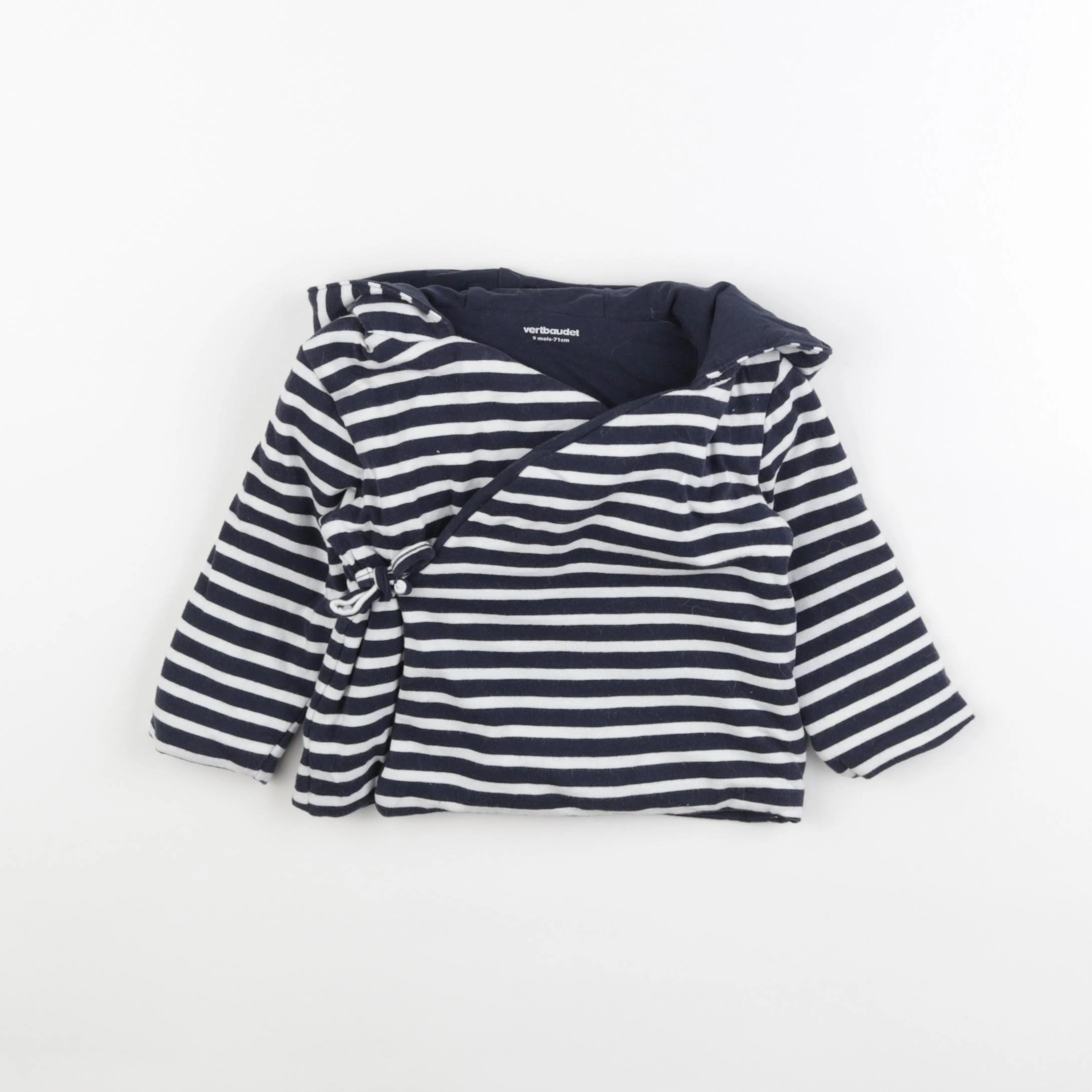 Vertbaudet - veste bleu - 9 mois