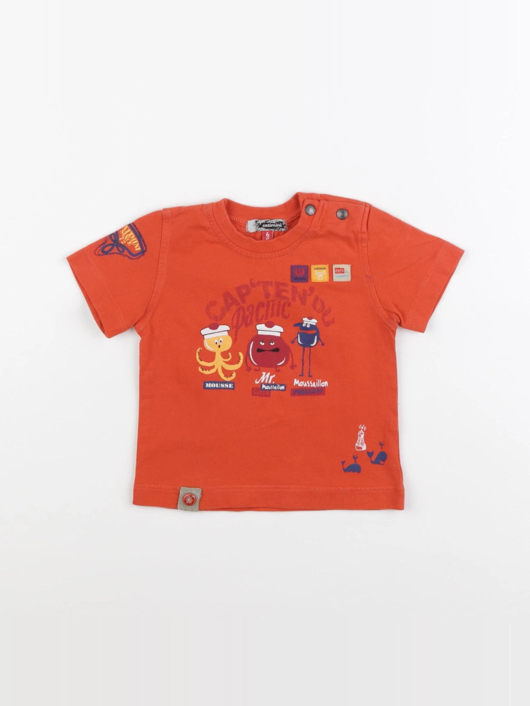 Catimini - tee-shirt orange - 6 mois