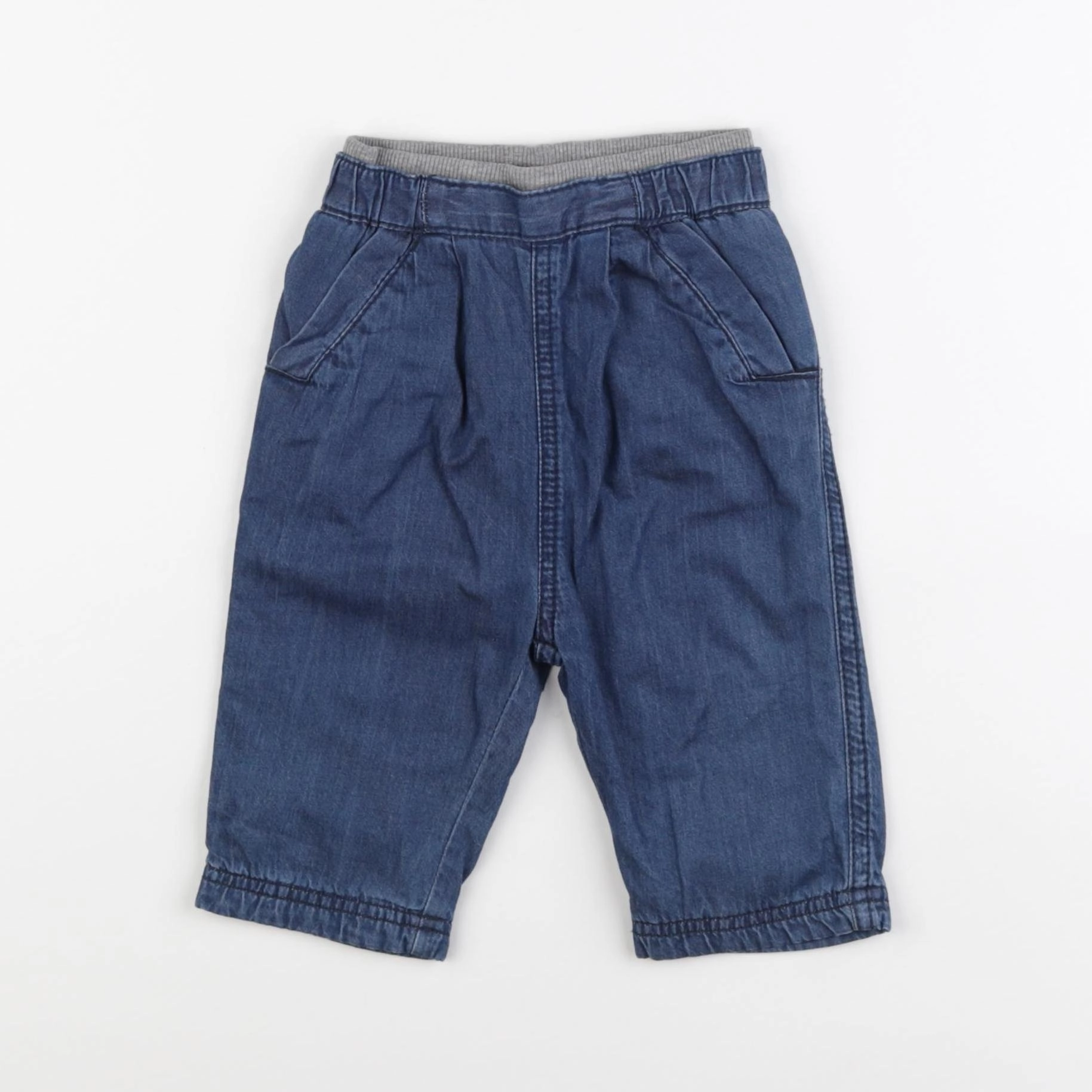 DPAM - pantalon doublé bleu - 6 mois
