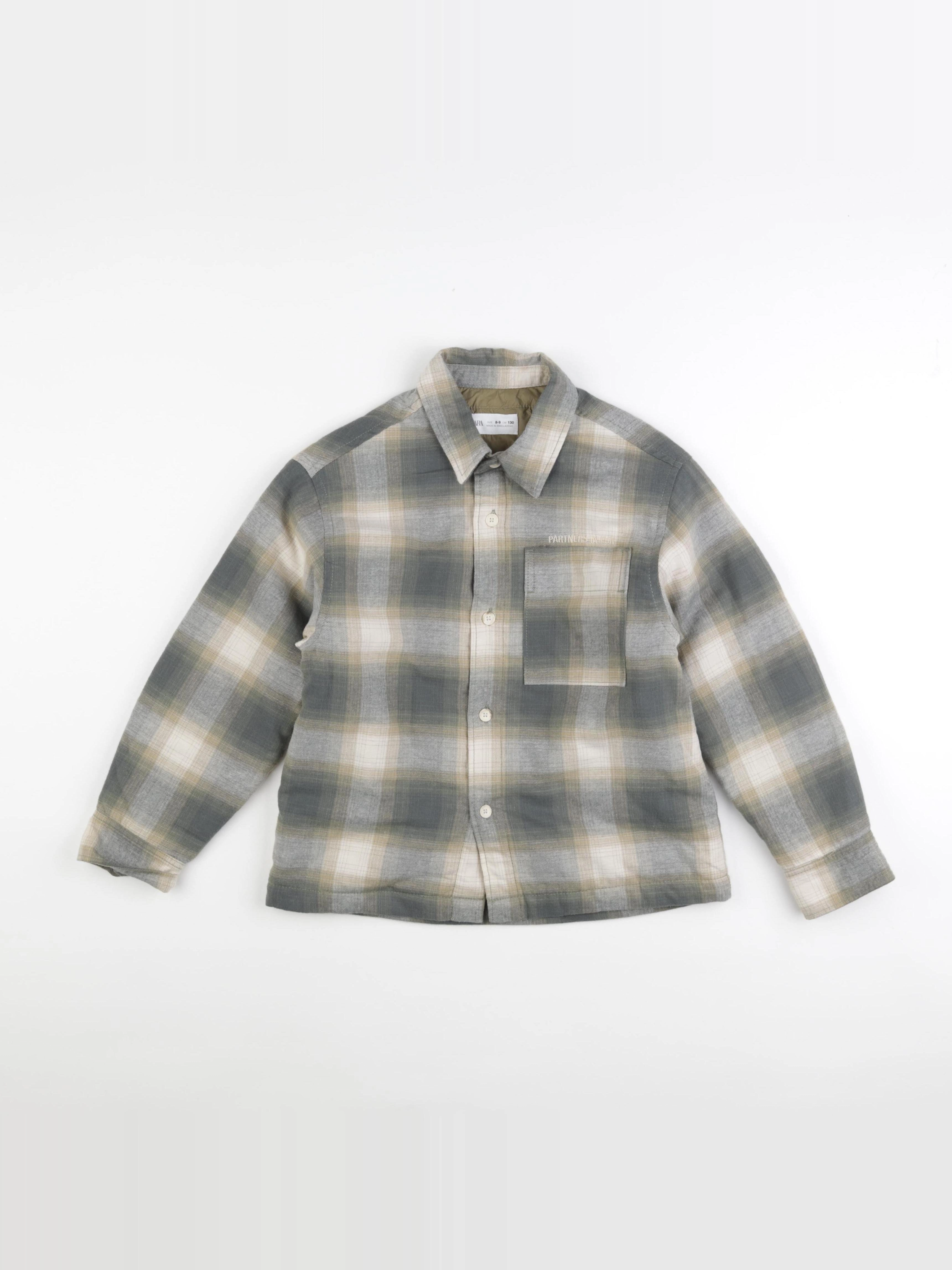 Zara - chemise vert - 8/9 ans