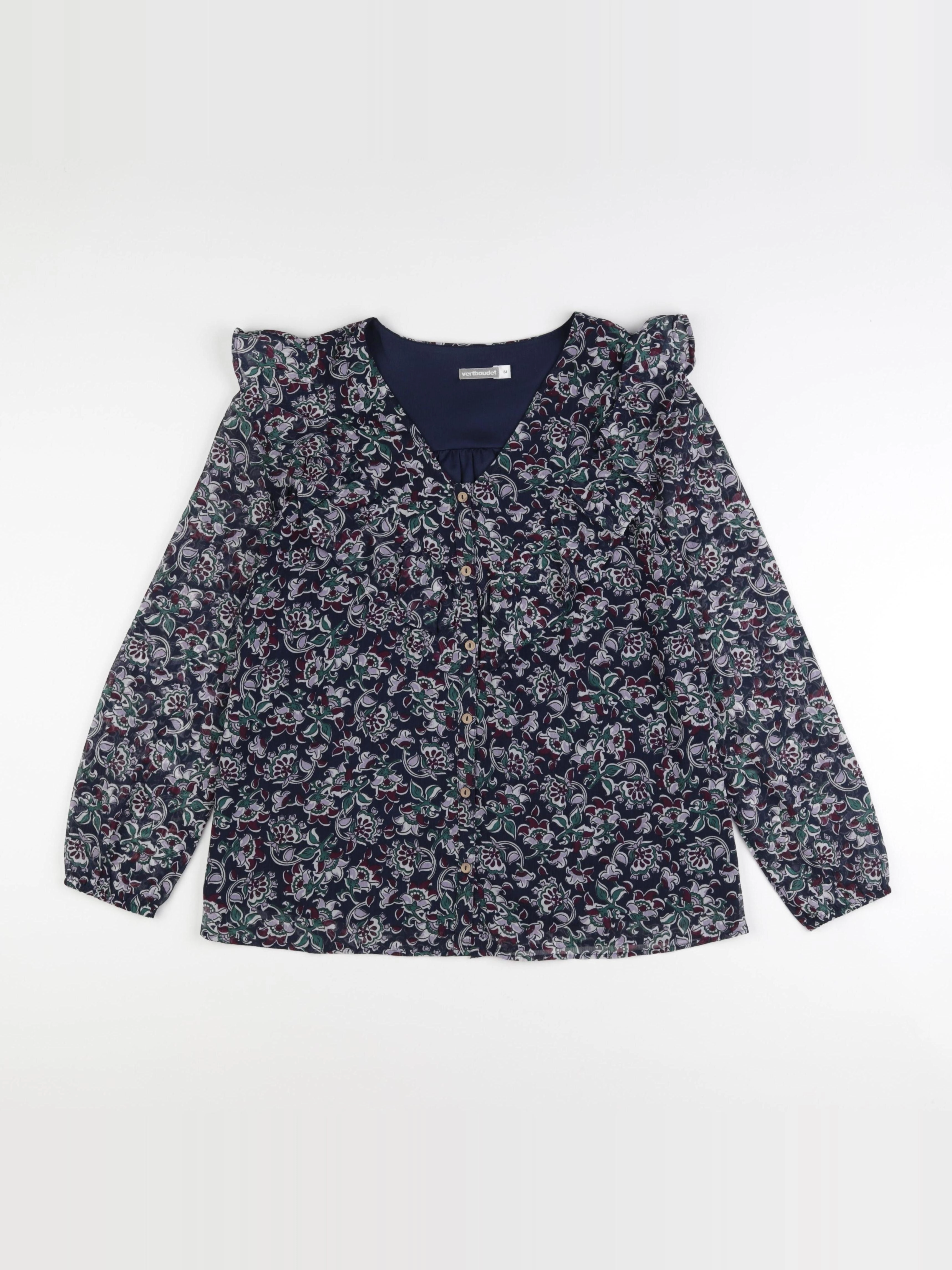 Vertbaudet - blouse grossesse, allaitement bleu, vert - 34
