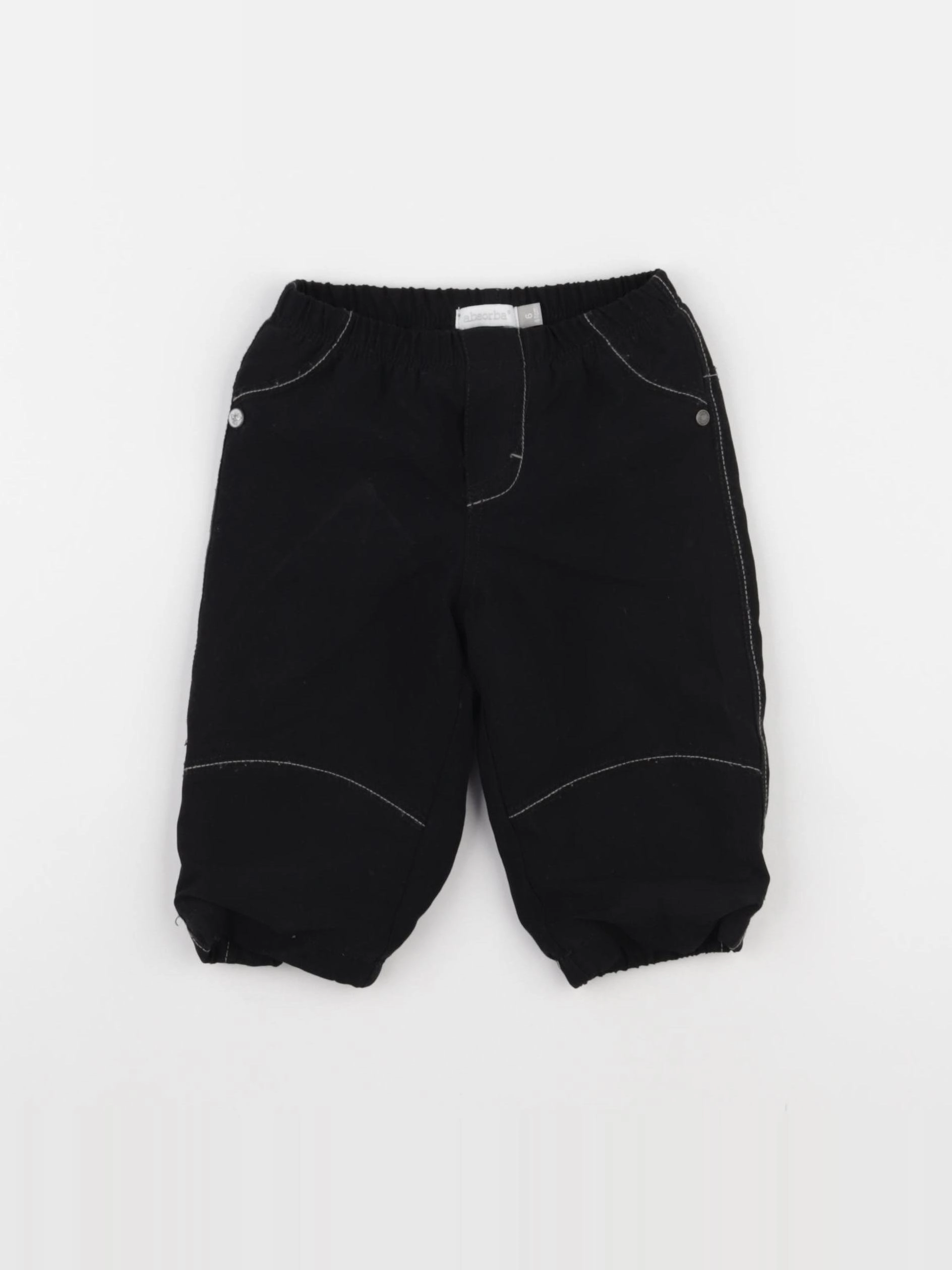 Absorba - pantalon doublé noir - 6 mois