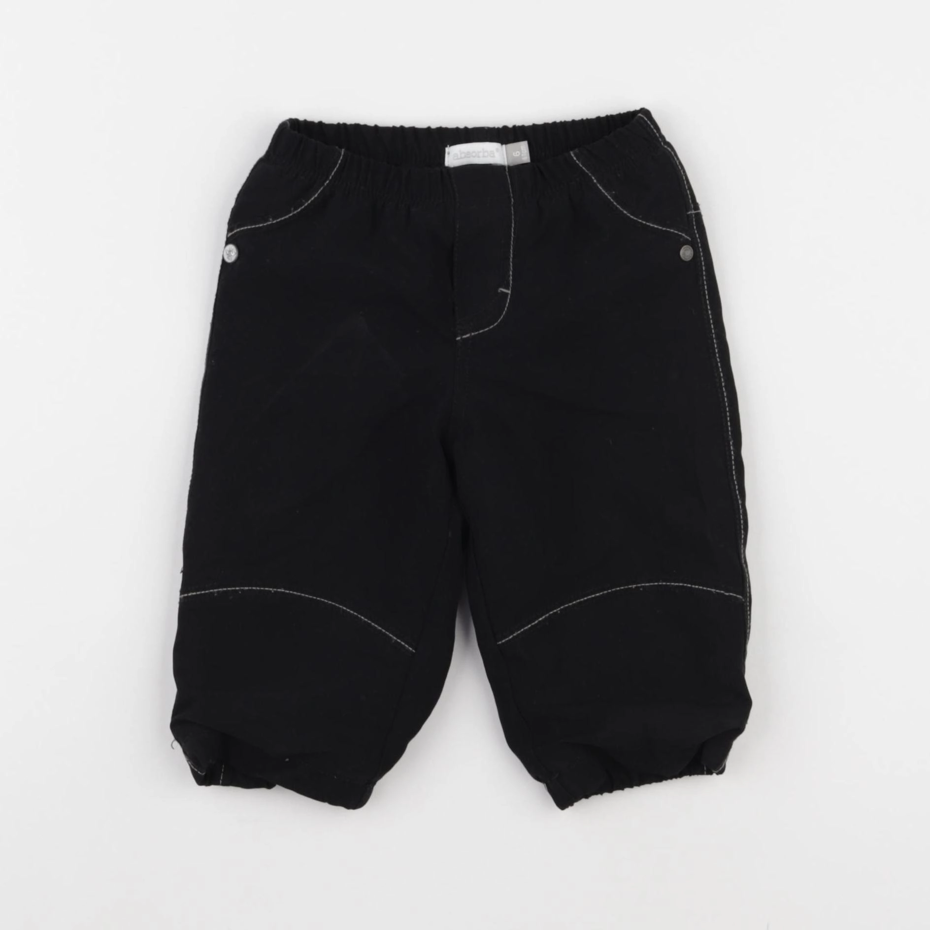 Absorba - pantalon doublé noir - 6 mois