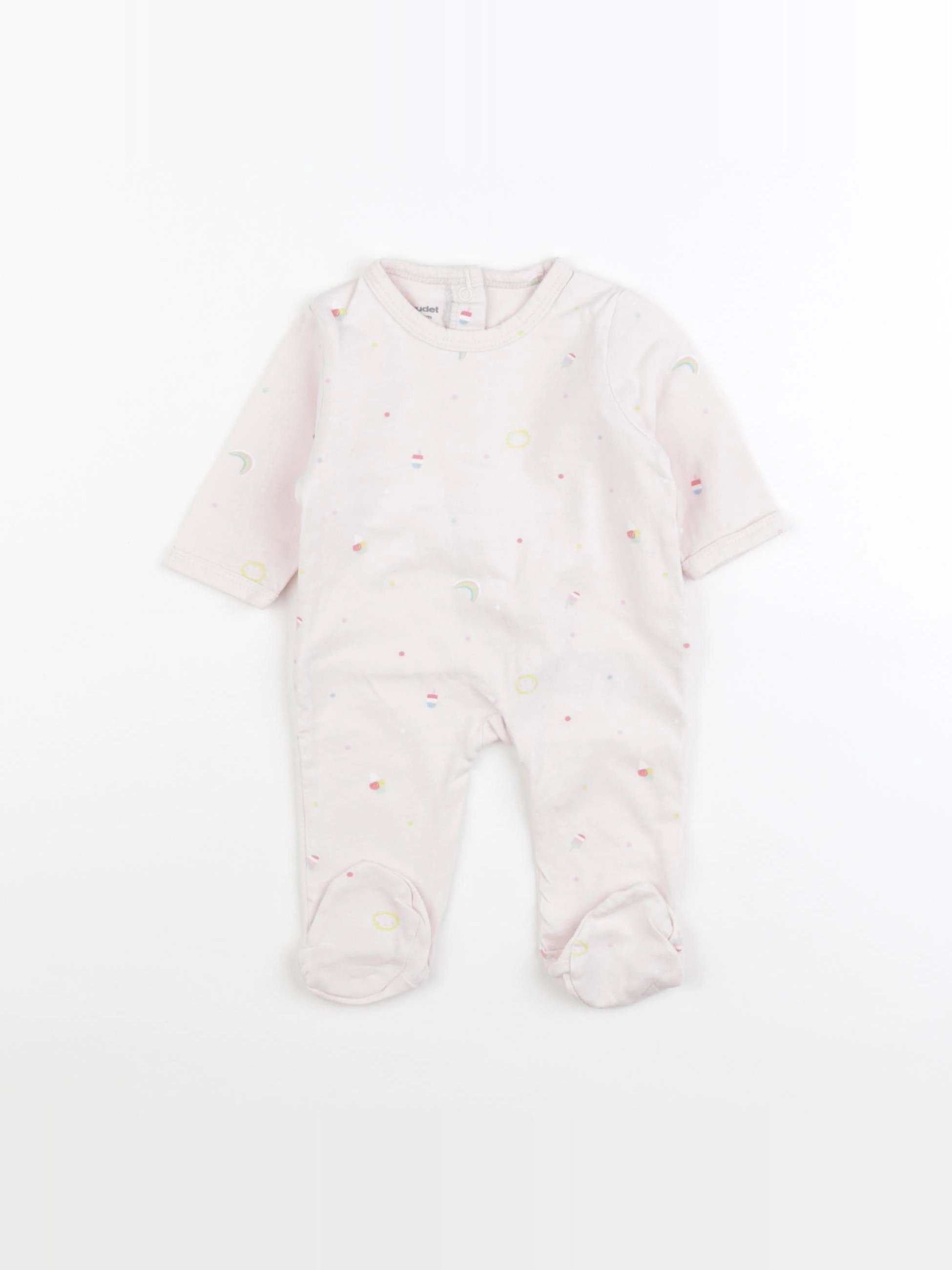 Vertbaudet - pyjama coton rose - 1 mois