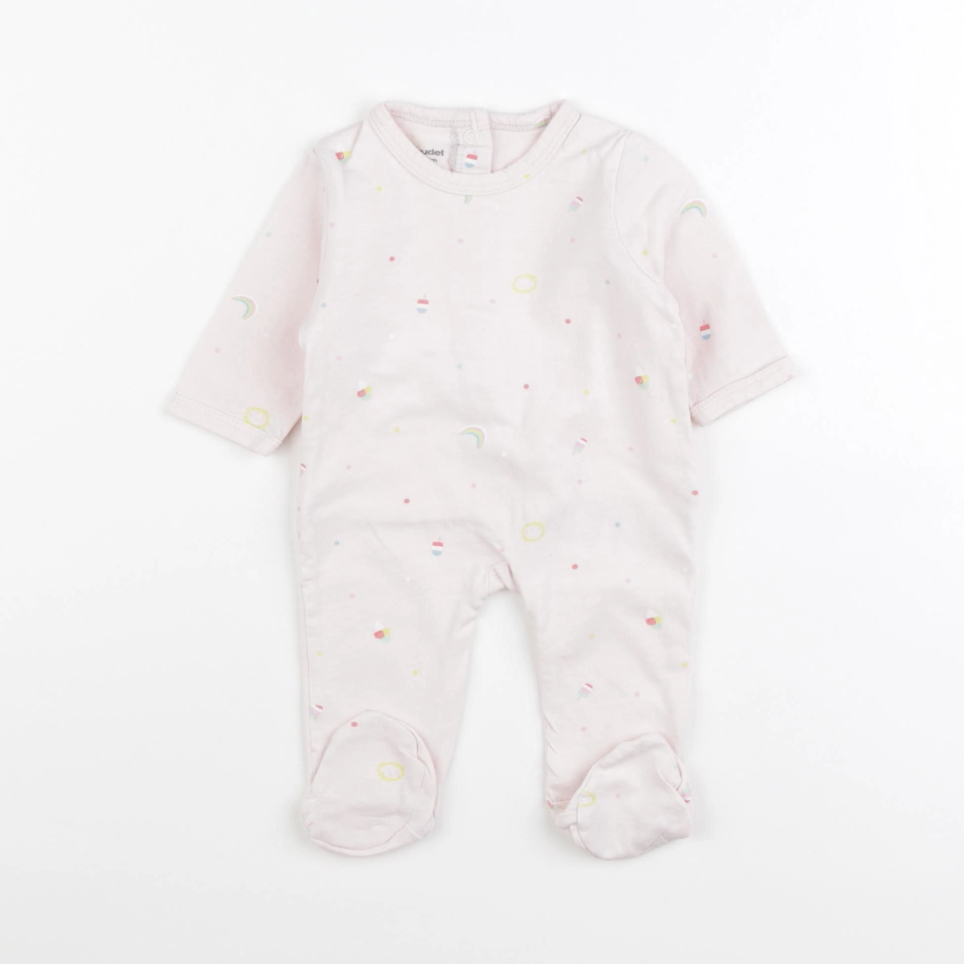 Vertbaudet - pyjama coton rose - 1 mois