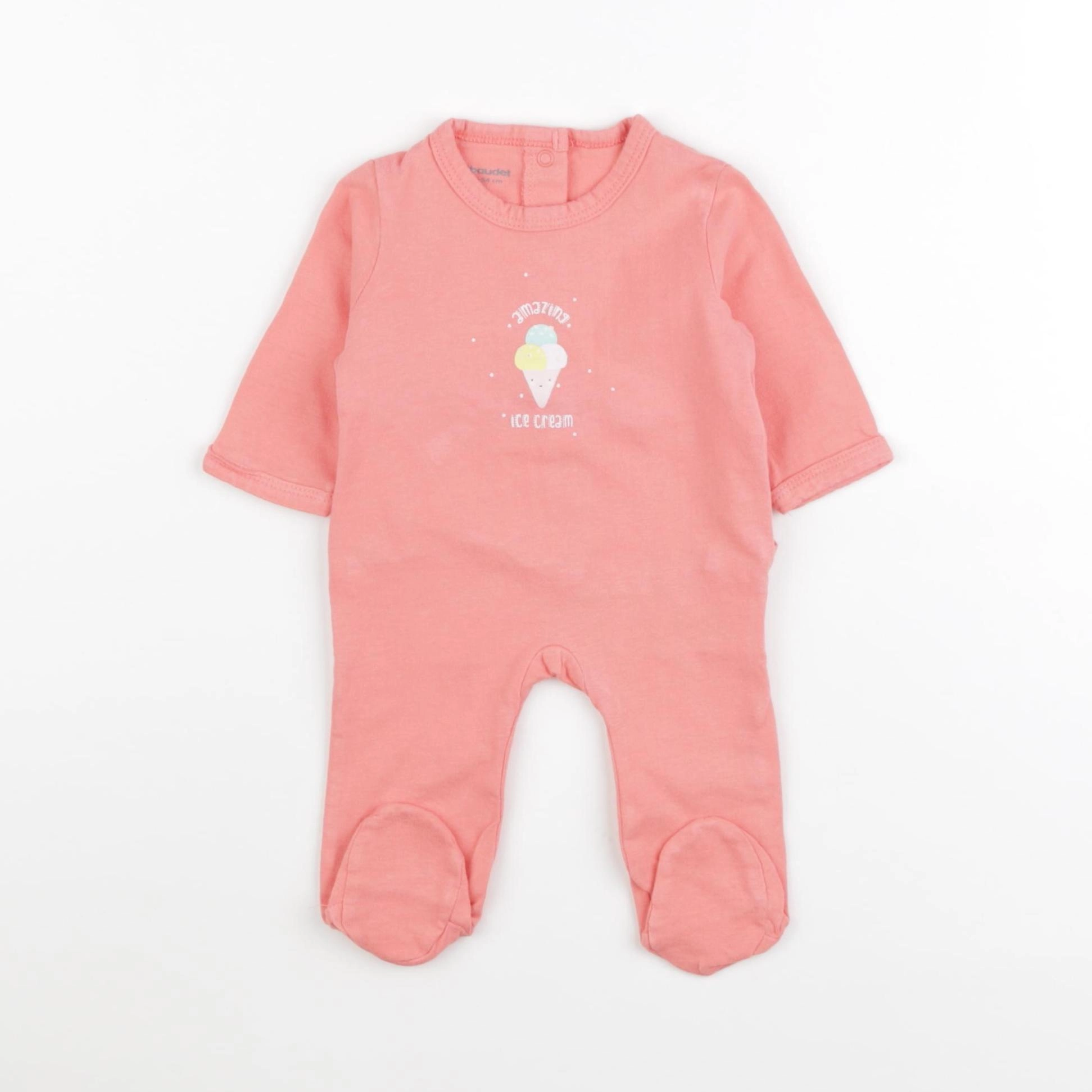 Vertbaudet - pyjama coton rose - 1 mois