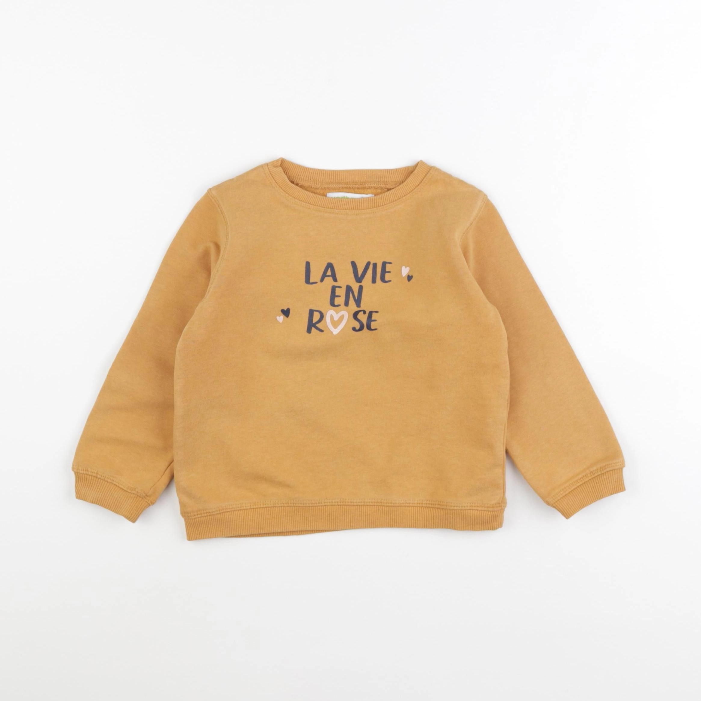 Vertbaudet - sweat jaune - 3 ans
