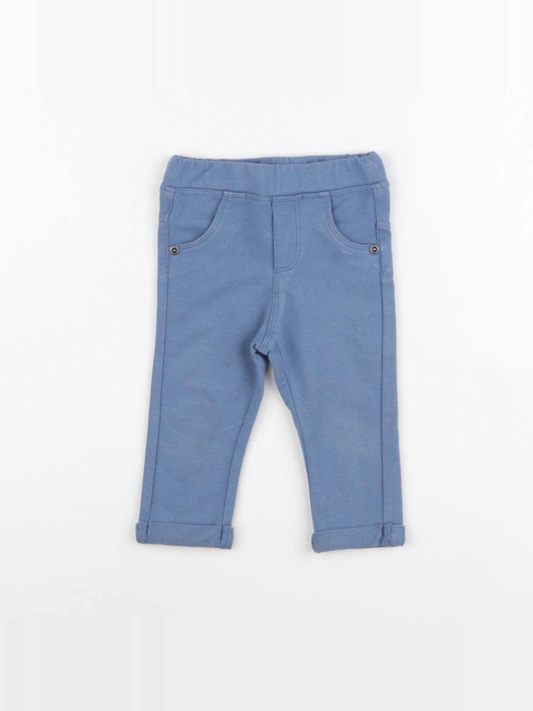 Vertbaudet - jegging bleu - 9 mois