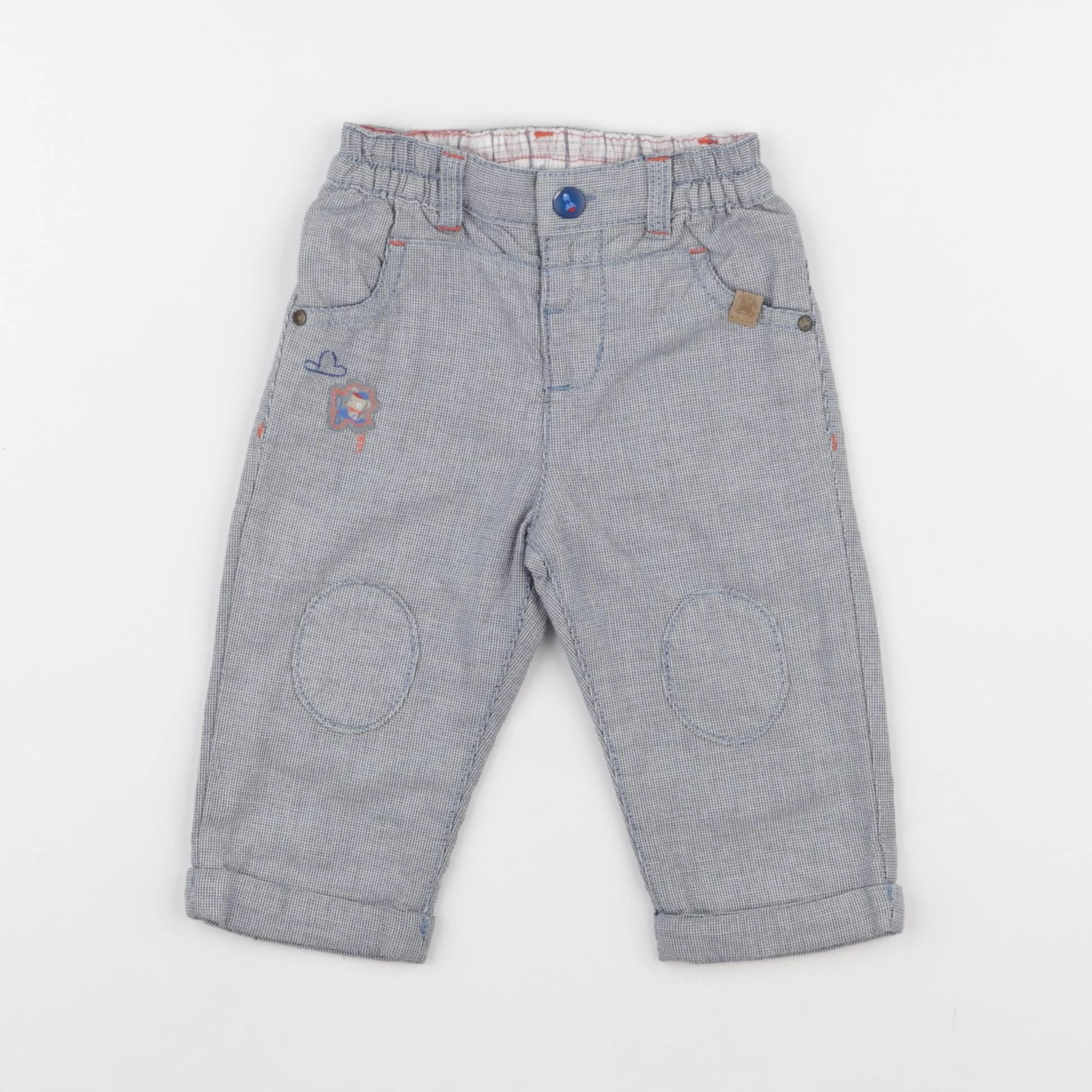 Sergent Major - pantalon doublé bleu - 6 mois