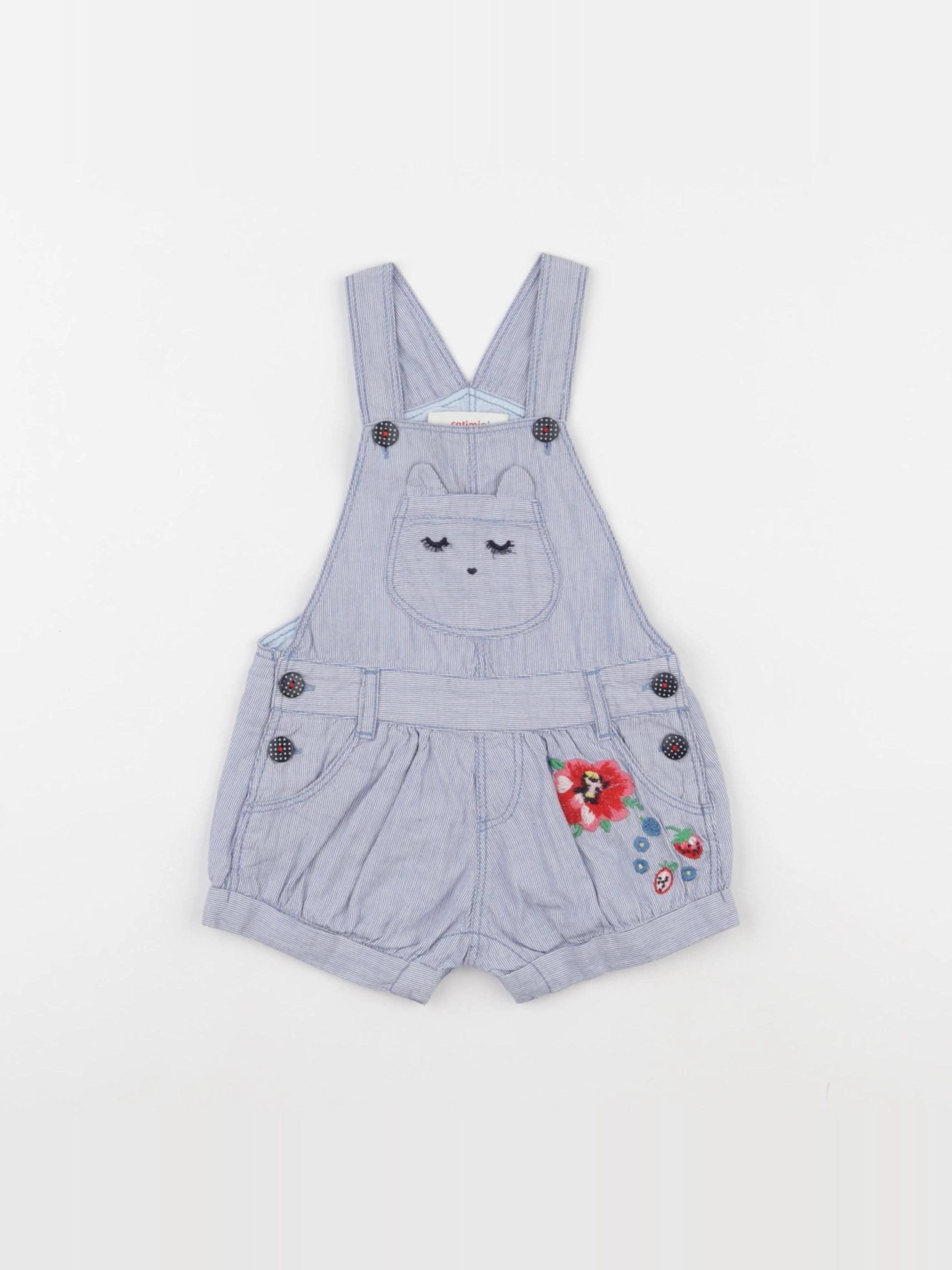 Catimini - salopette bleu - 6 mois