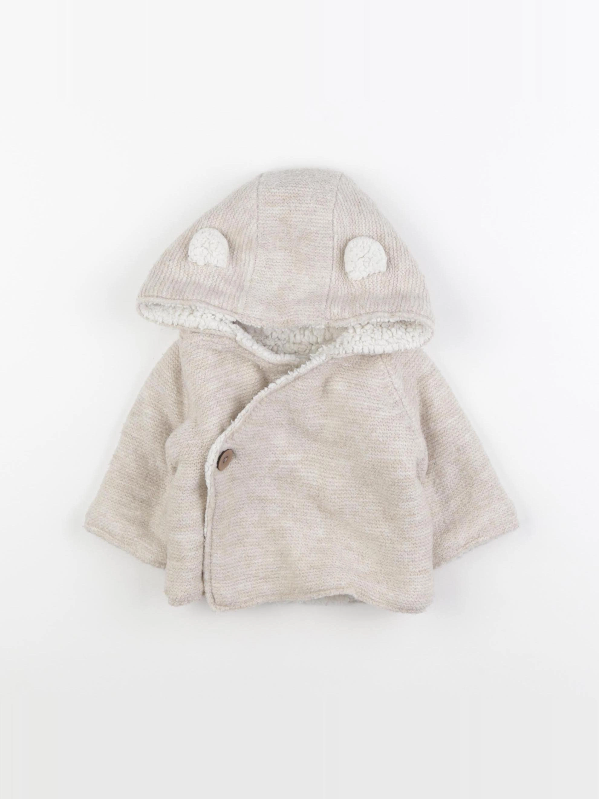 La Redoute - veste doublé beige - 1 mois