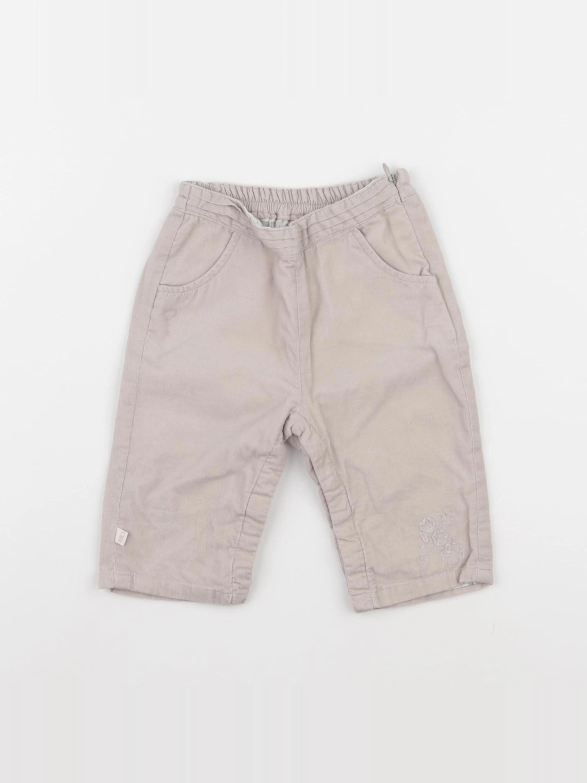 Obaïbi - pantalon doublé beige - 6 mois