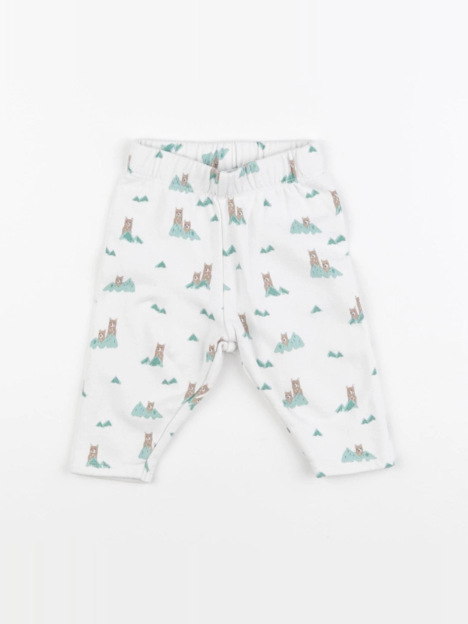 La Redoute - legging doublé blanc, vert - 3 mois