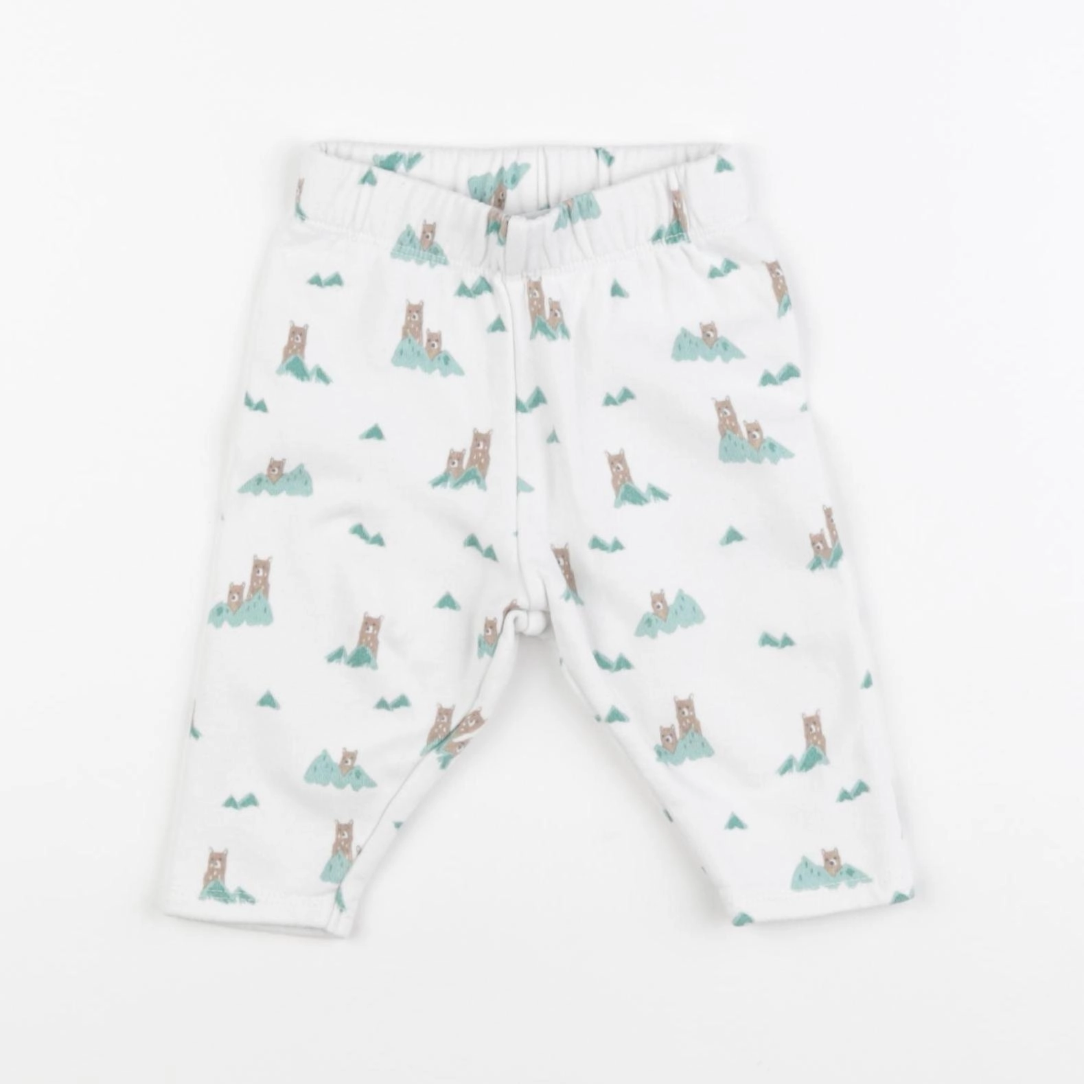 La Redoute - legging doublé blanc, vert - 3 mois