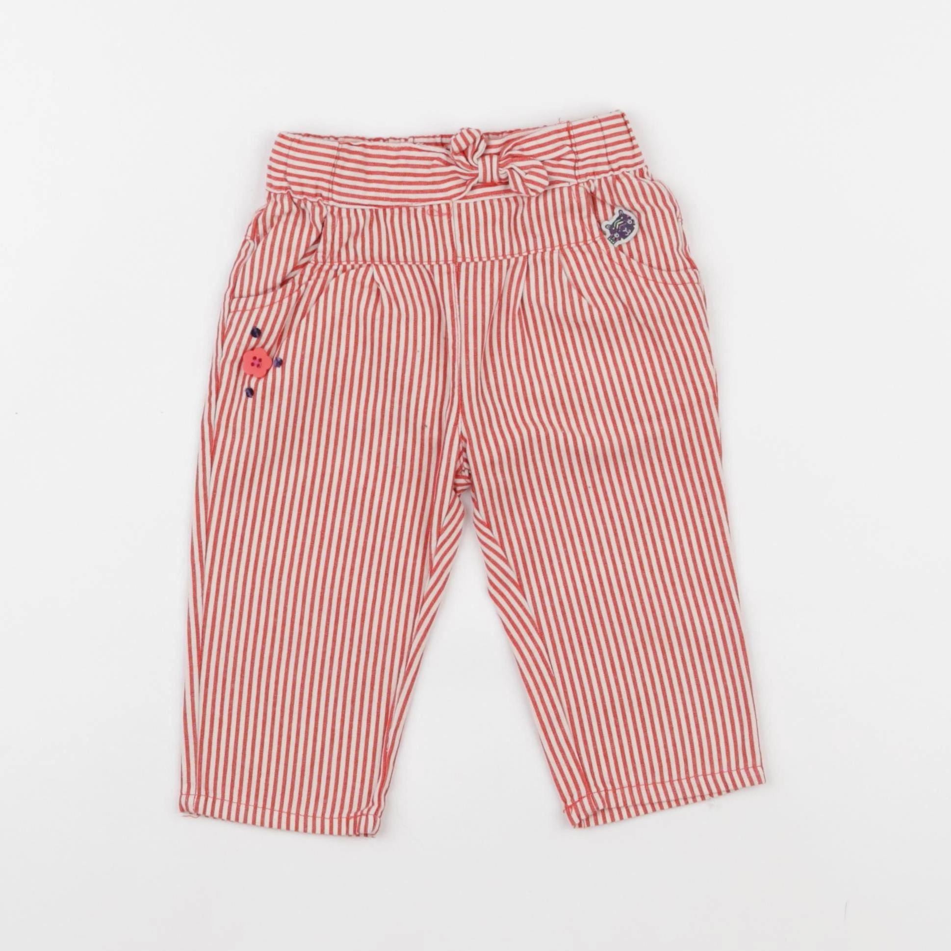 DPAM - pantalon rouge - 6 mois