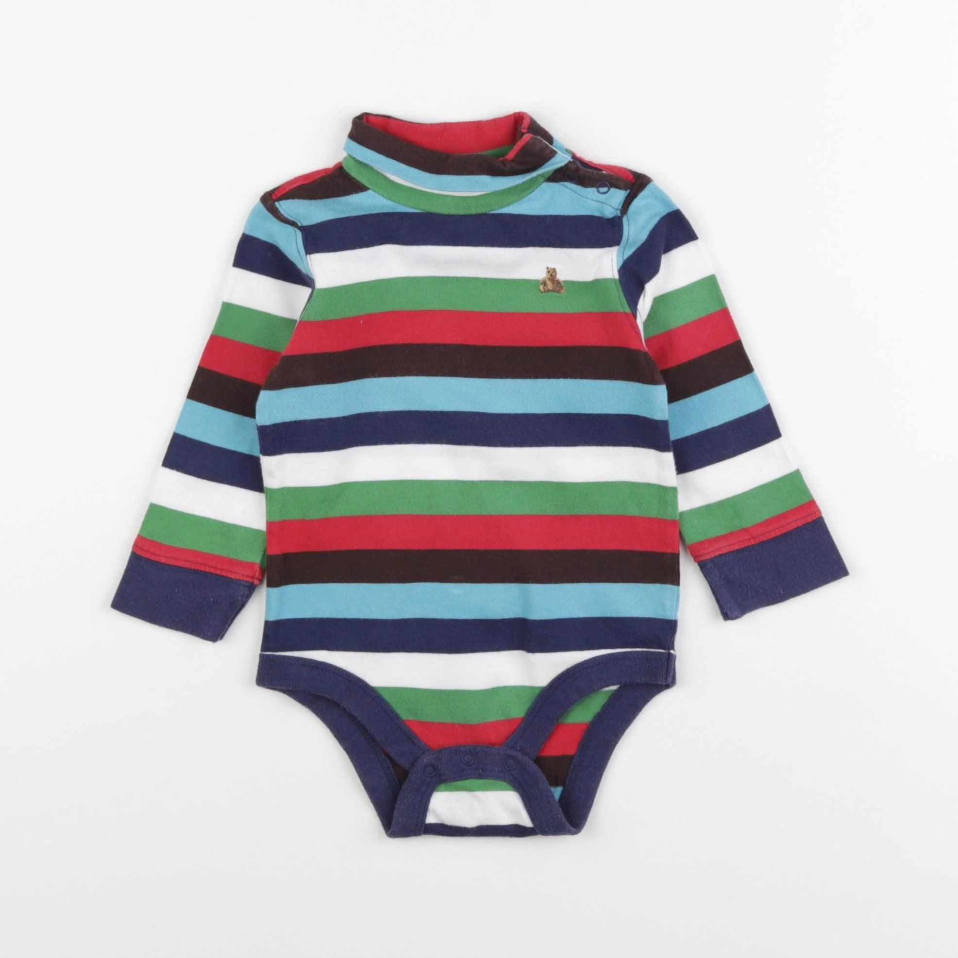 GAP - body à col multicolore - 6/12 mois