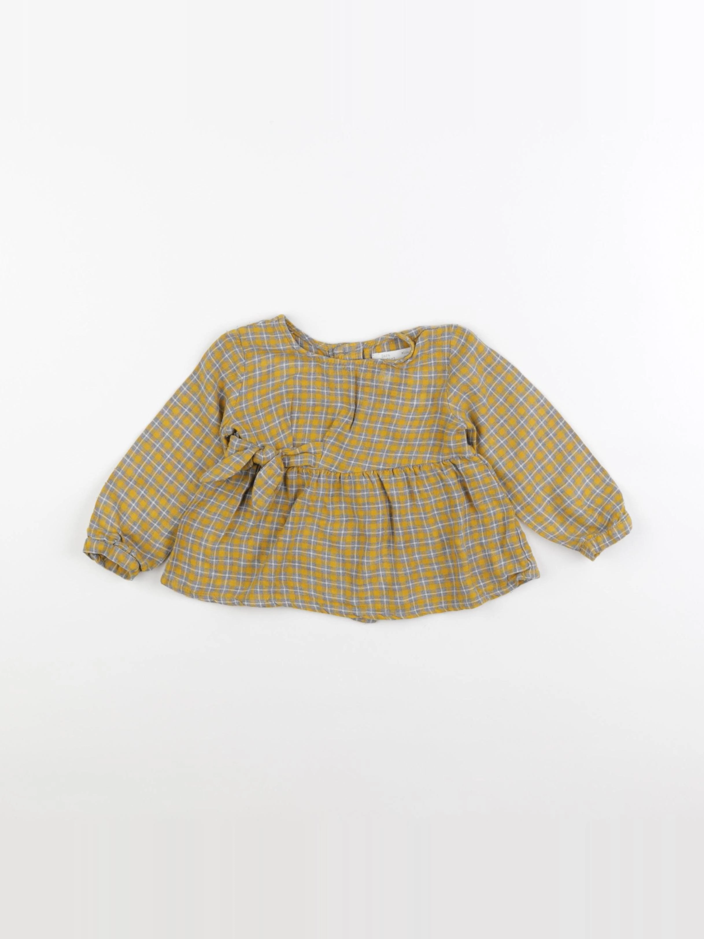 Zara - blouse jaune - 9/12 mois