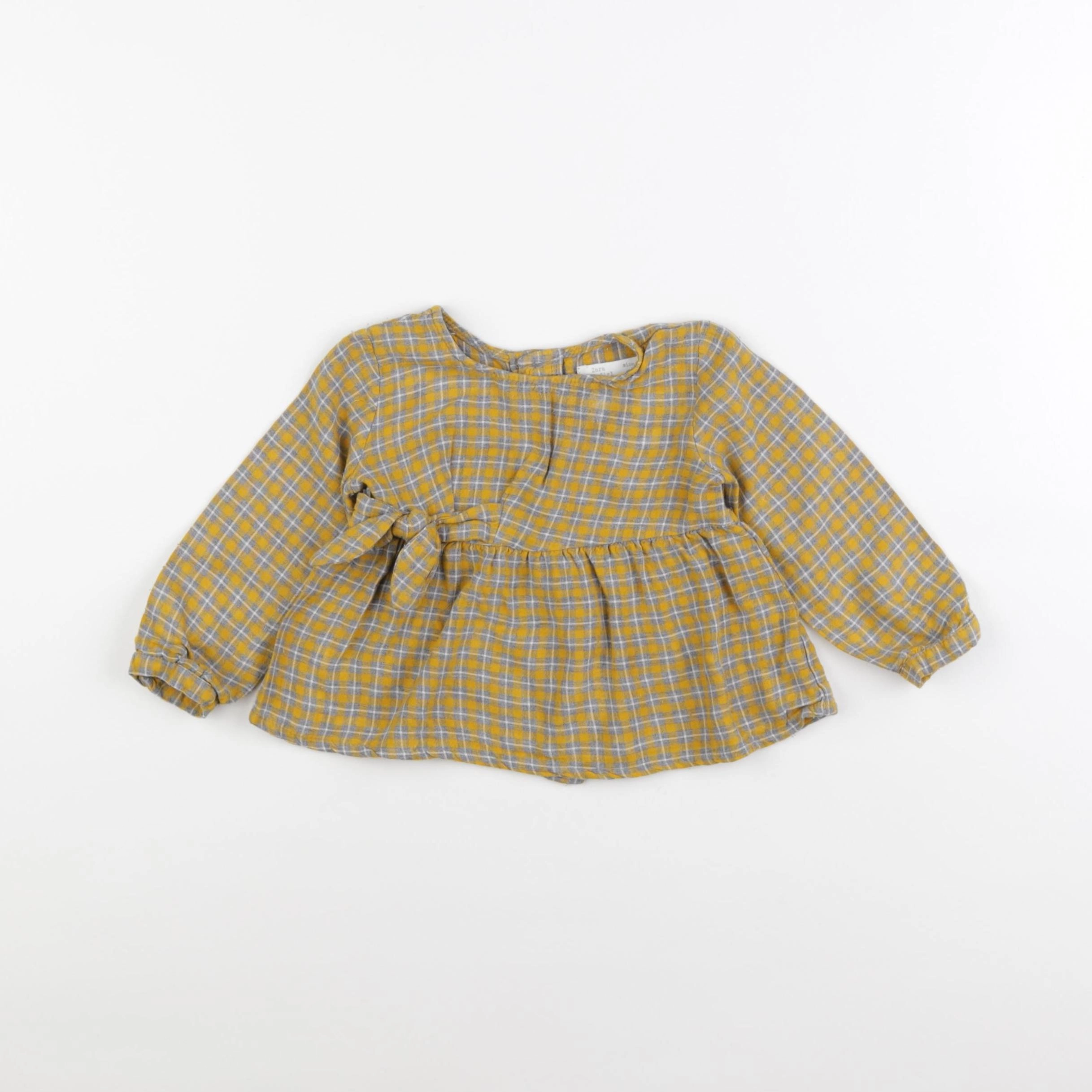 Zara - blouse jaune - 9/12 mois