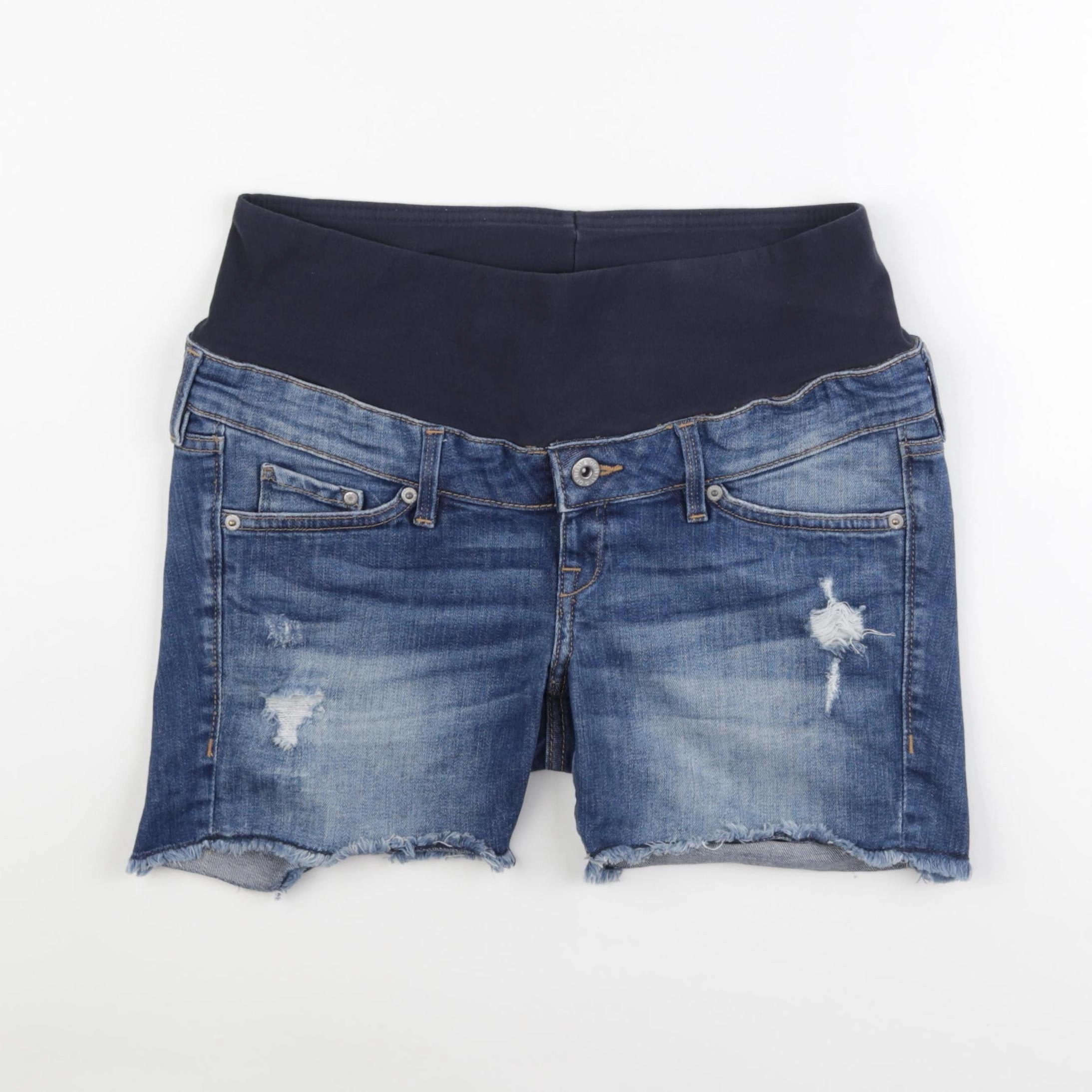 H&M - short grossesse bleu - 38