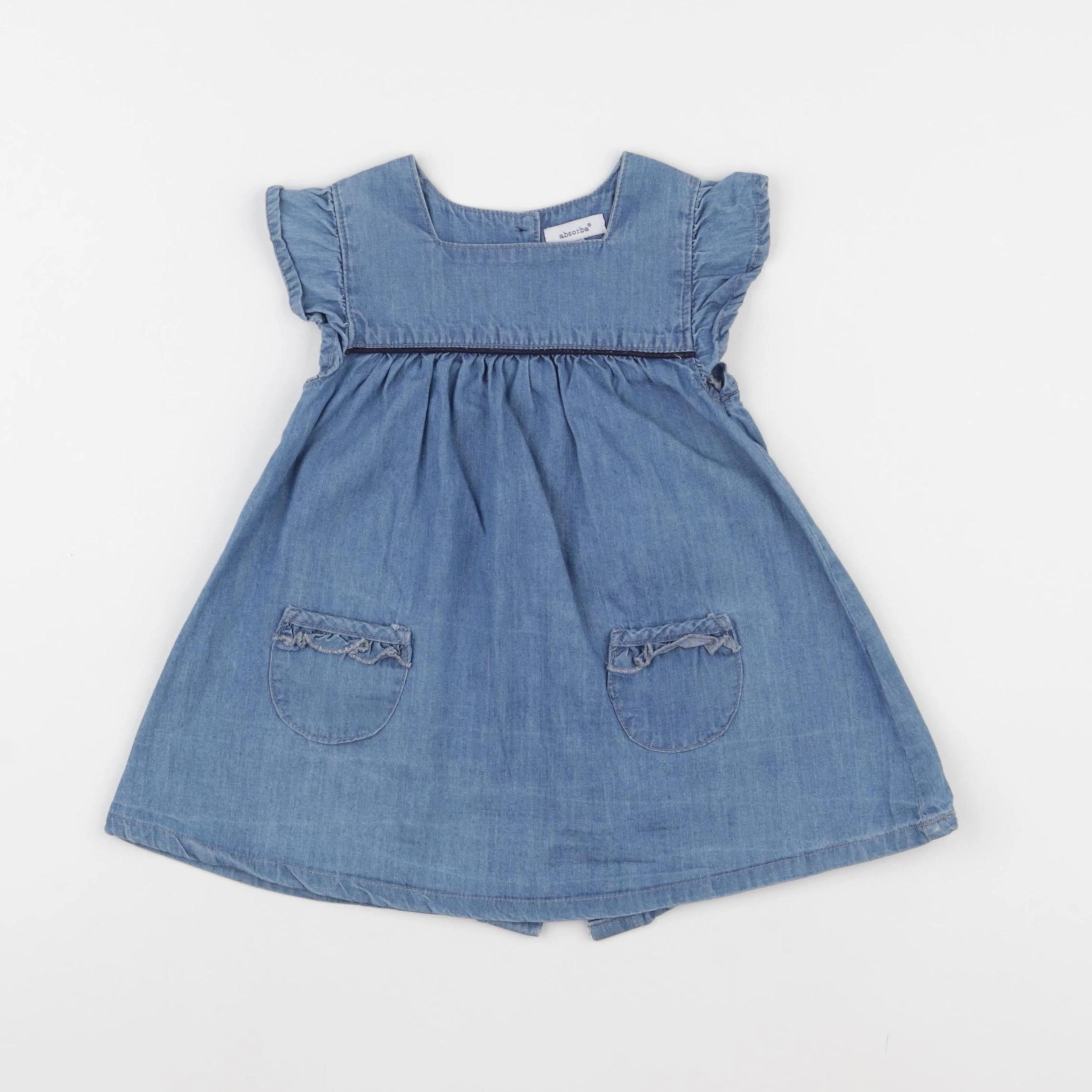 Absorba - robe bleu - 9 mois