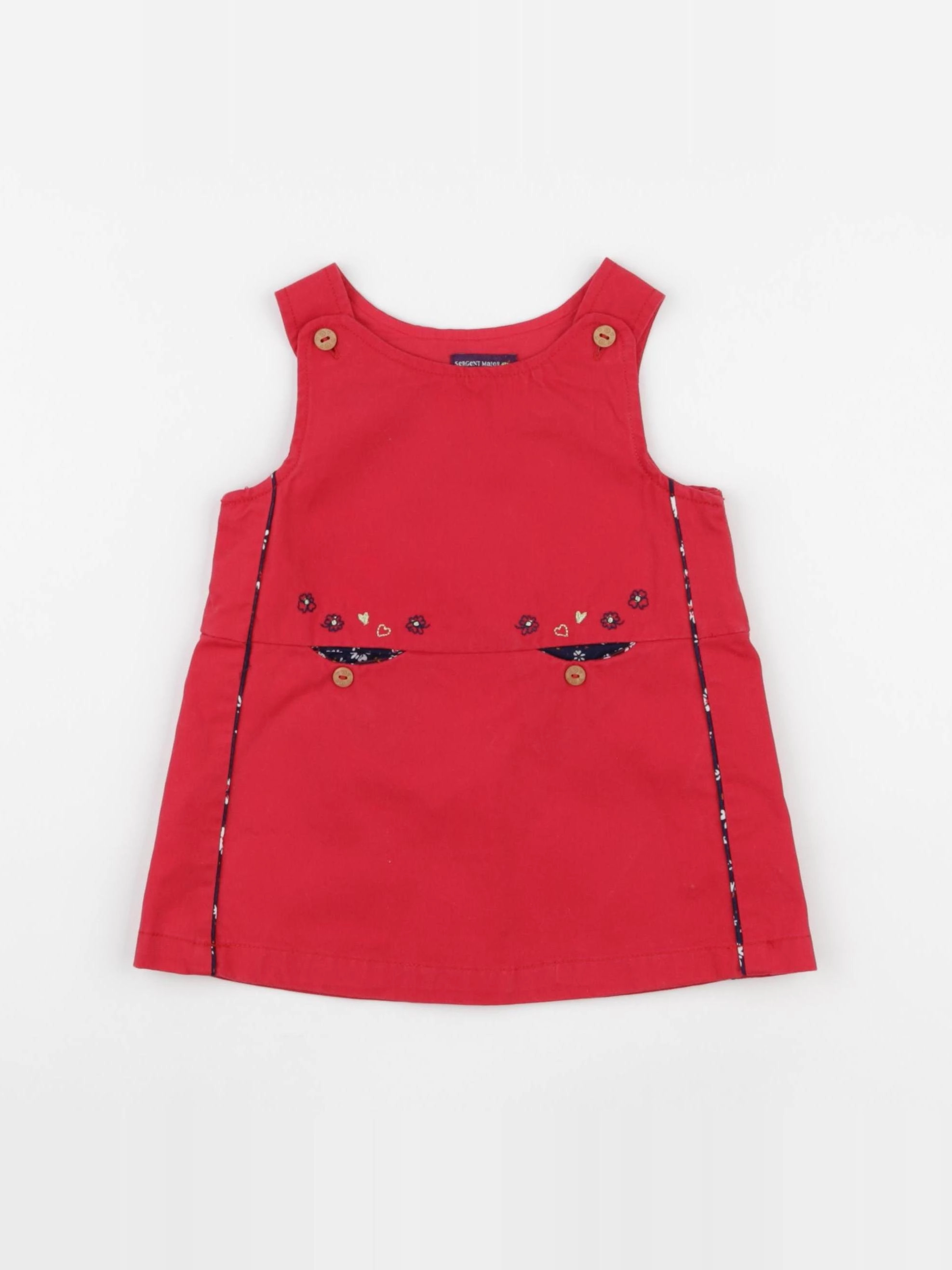 Sergent Major - robe rouge - 9 mois