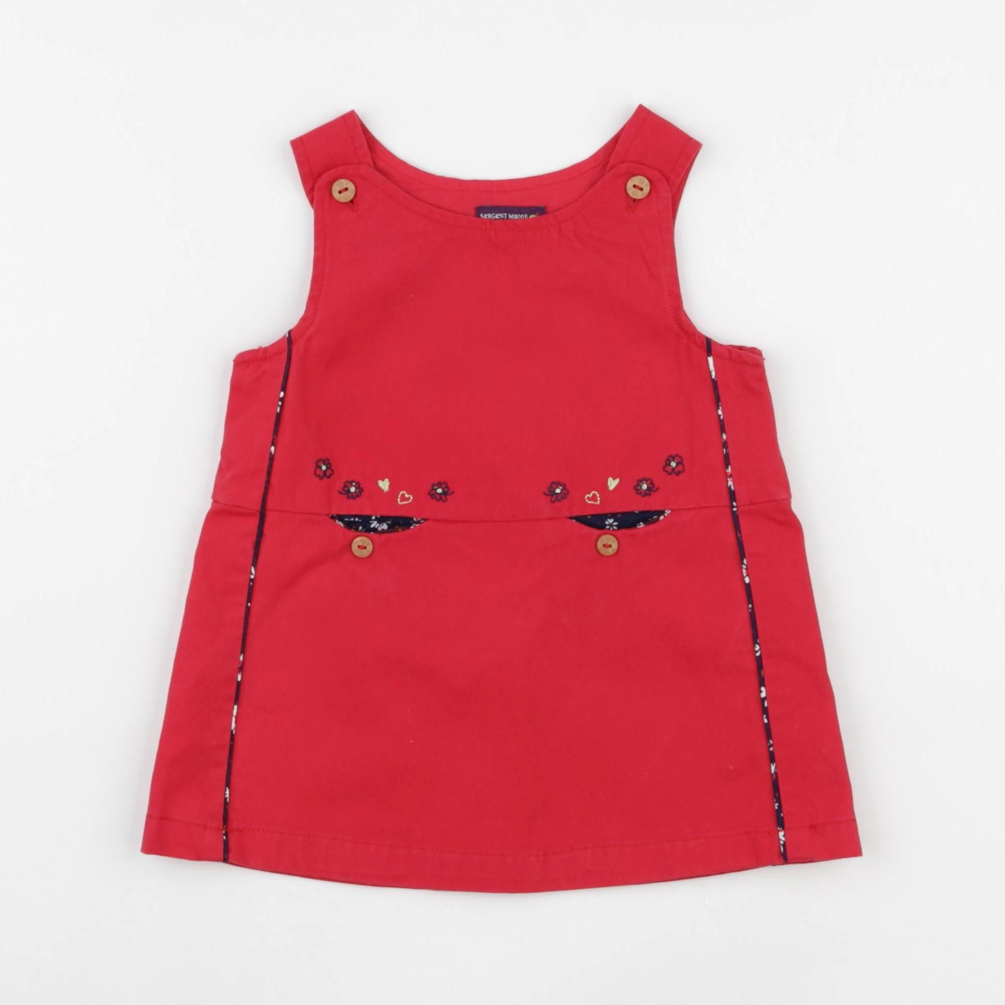 Sergent Major - robe rouge - 9 mois