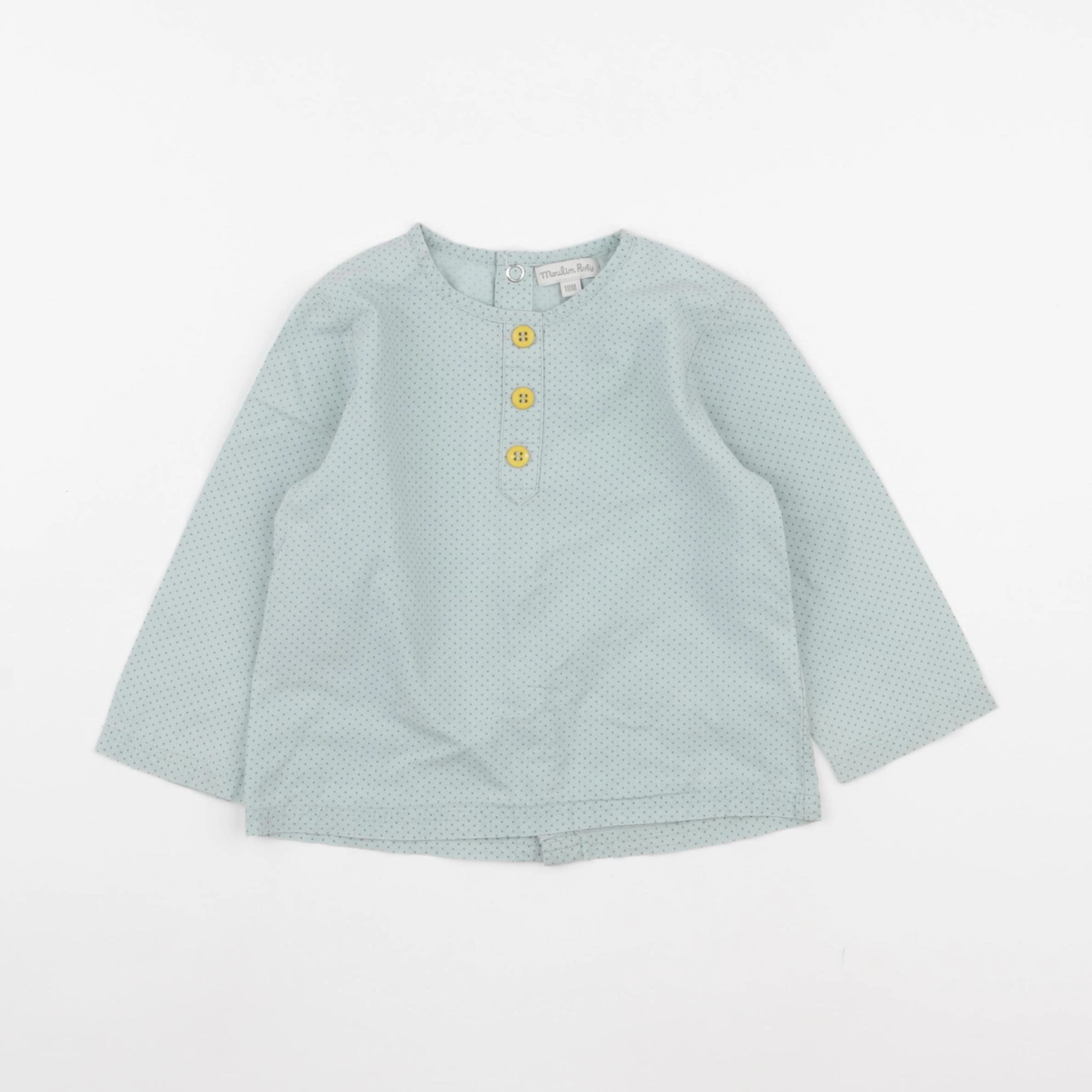 Moulin Roty - blouse vert - 18 mois