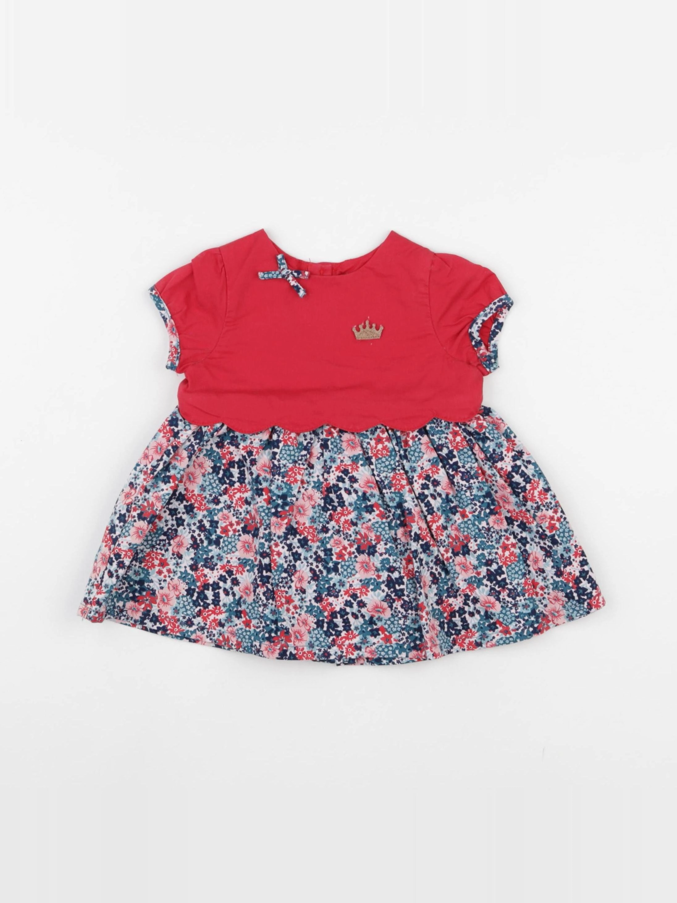 Sergent Major - robe bleu, rouge - 3 mois