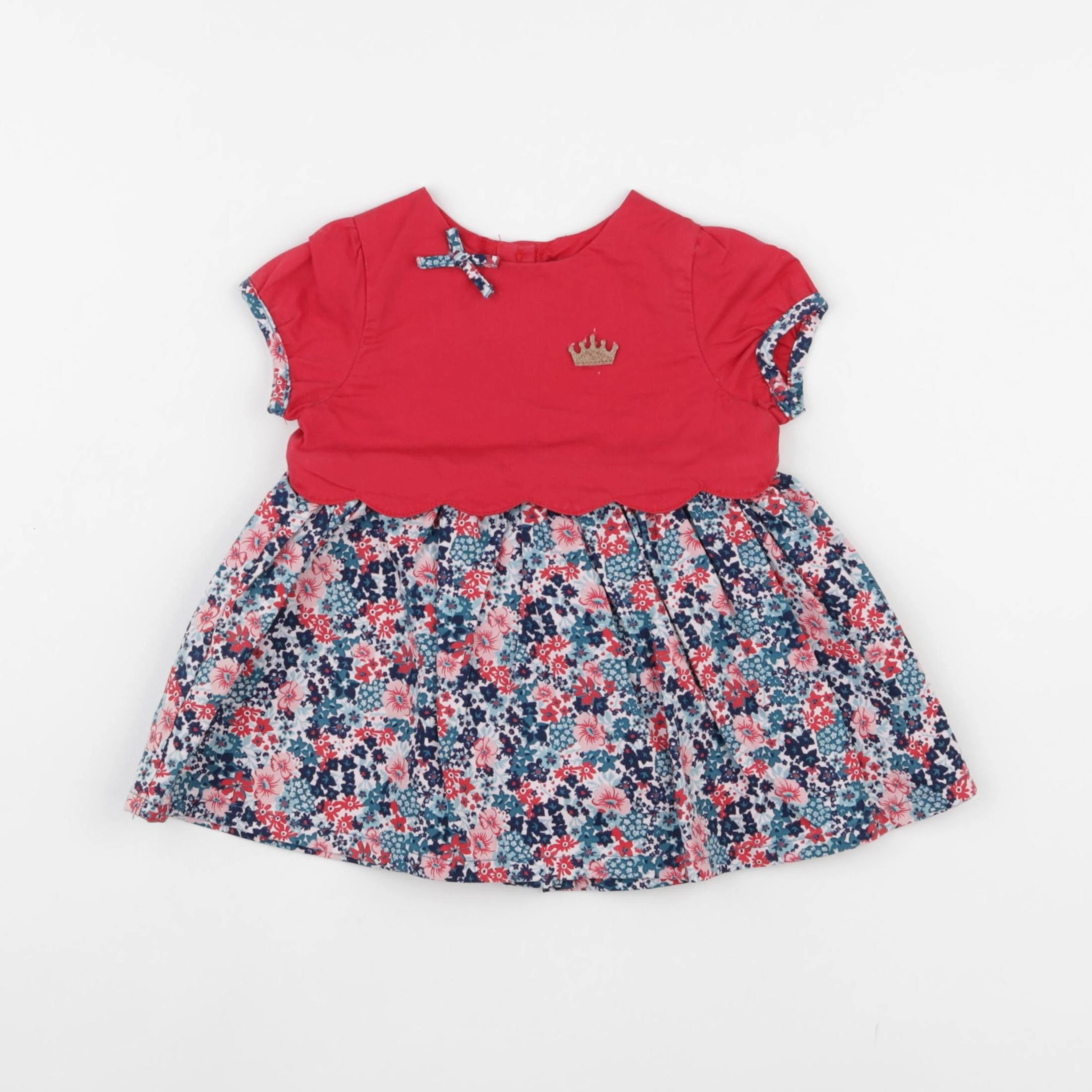 Sergent Major - robe bleu, rouge - 3 mois
