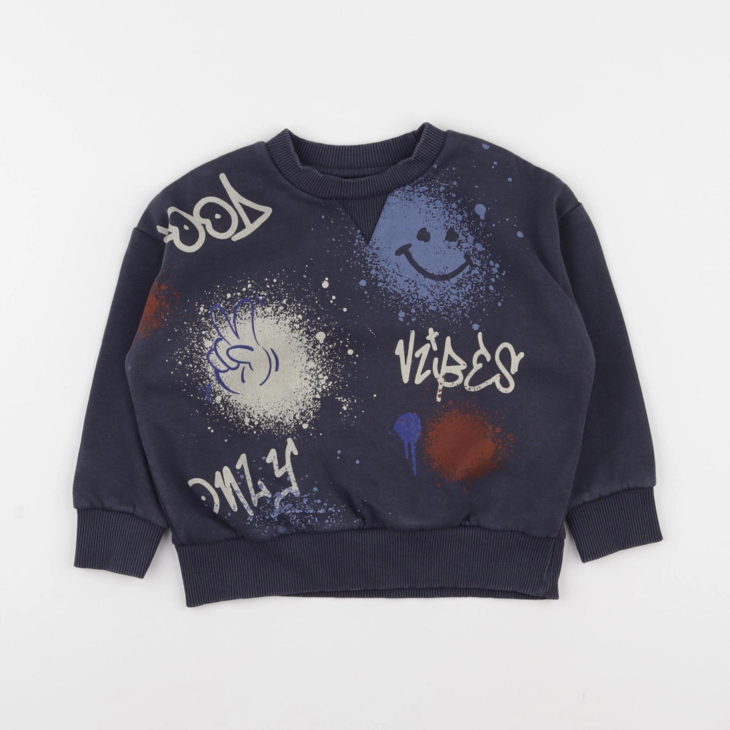 Vertbaudet - sweat multicolore - 4 ans