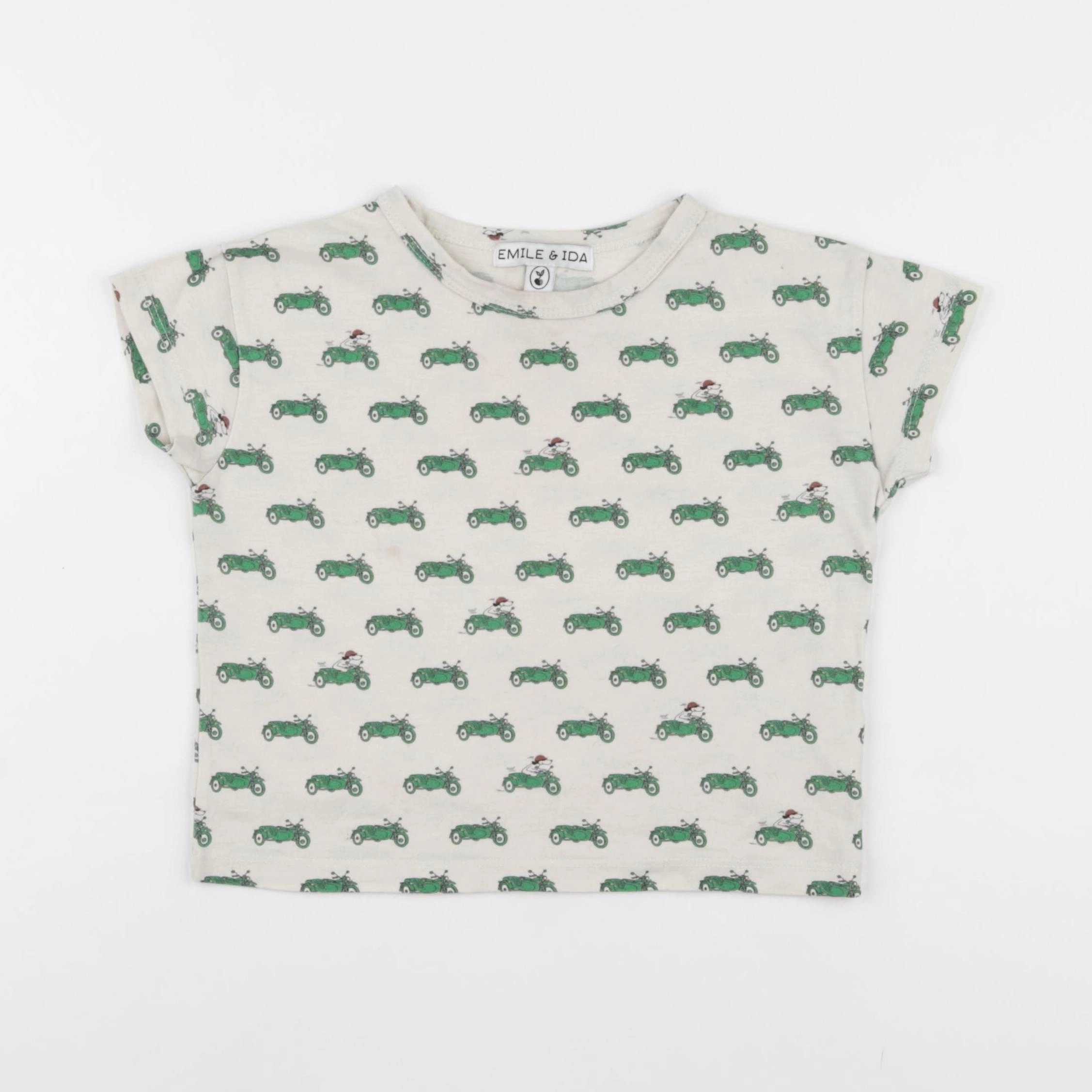Emile et Ida - tee-shirt vert - 3 ans
