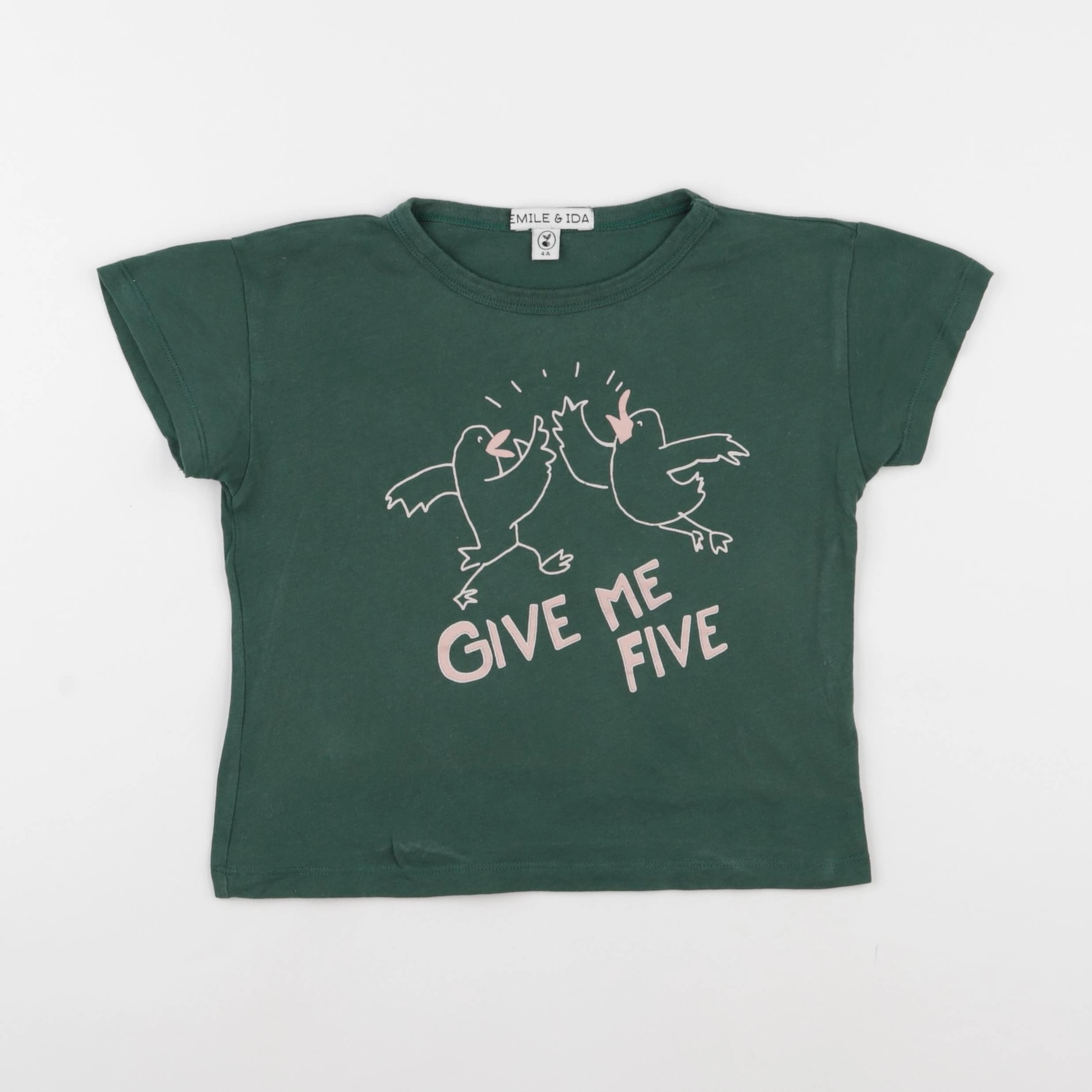 Emile et Ida - tee-shirt vert - 4 ans