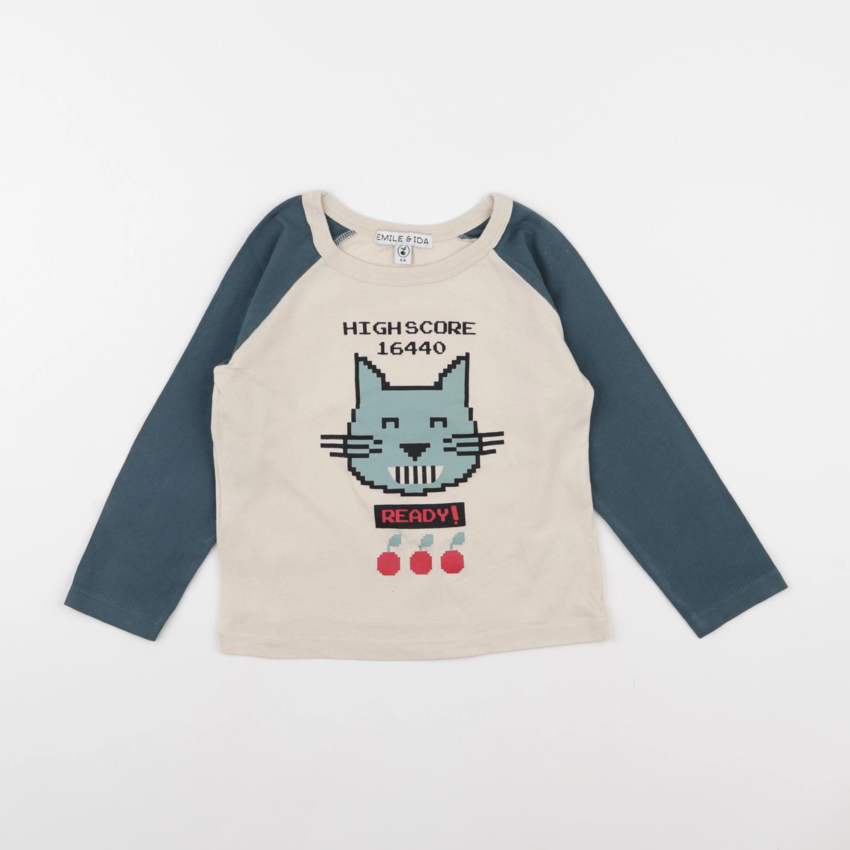 Emile et Ida - tee-shirt multicolore - 4 ans